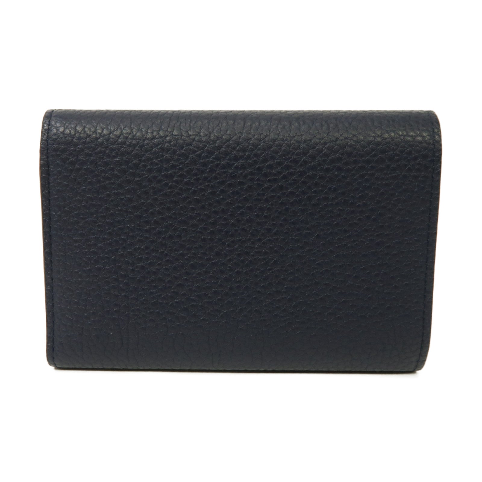 LOUIS VUITTON Taurillon皮革Capucines金扣錢包藍色