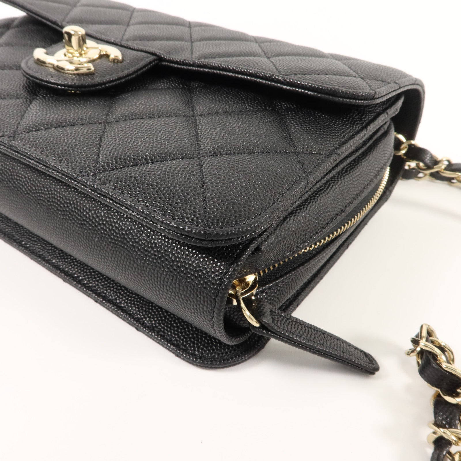 CHANEL 牛皮皮革Chain Shoulder鏈帶肩背袋