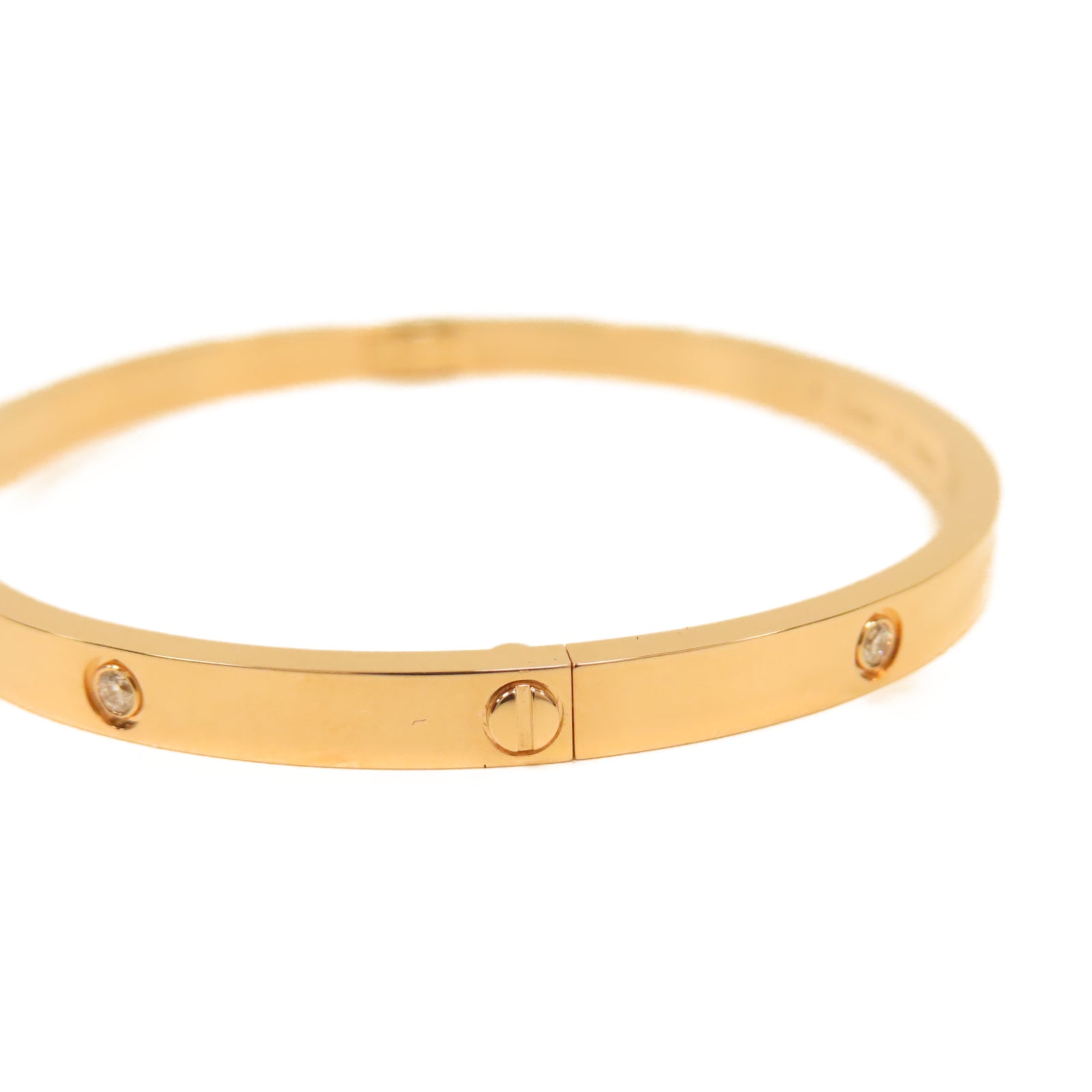 CARTIER 18K玫瑰金Love Bracelet 6 Diamond 0.15ct鑽石手鐲#18
