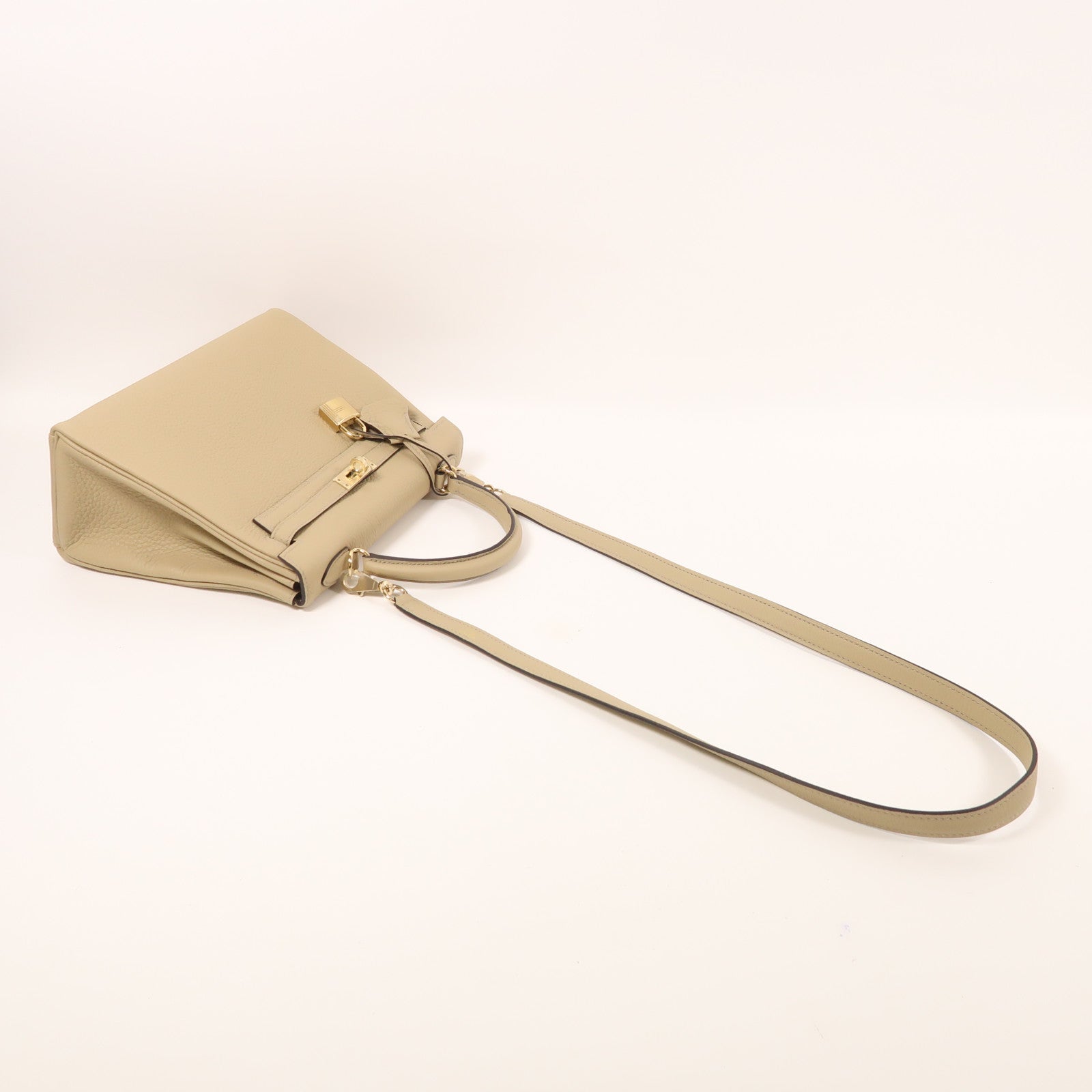 HERMES 【激減優惠】Togo皮革Kelly II 25金扣手挽肩背兩用袋Trench