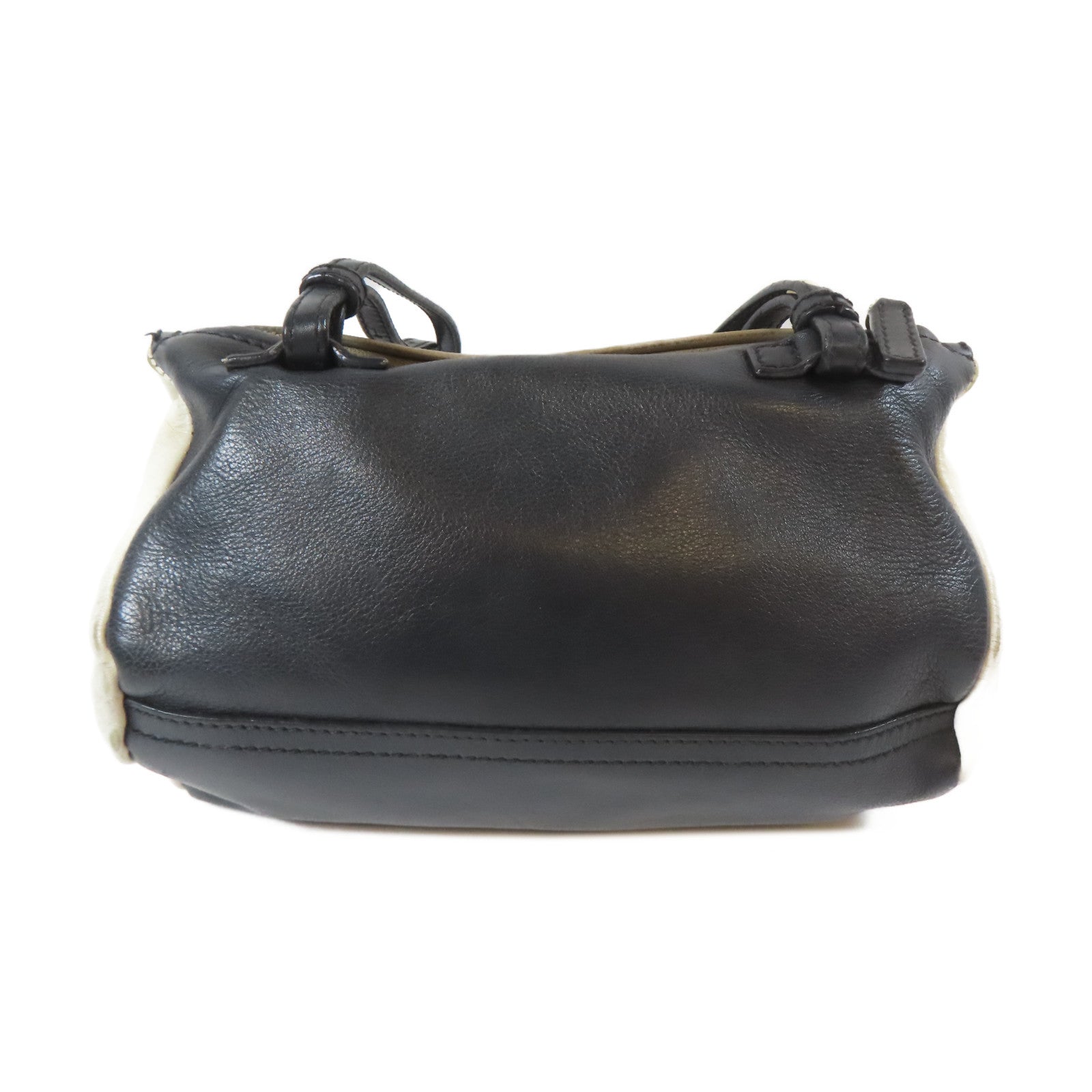 GIVENCHY 【激減優惠】牛皮皮革Shoulder Bag金扣肩背袋深藍色/米色