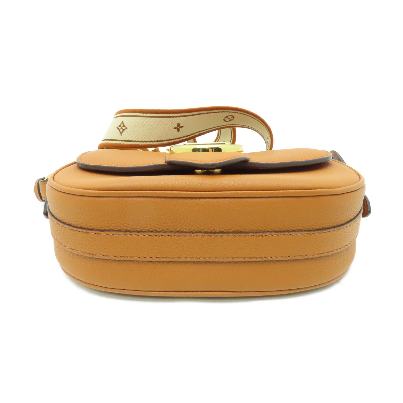 LOUIS VUITTON 【清倉大減價】粒面小牛皮Pont 9 Soft MM金扣肩背袋啡色