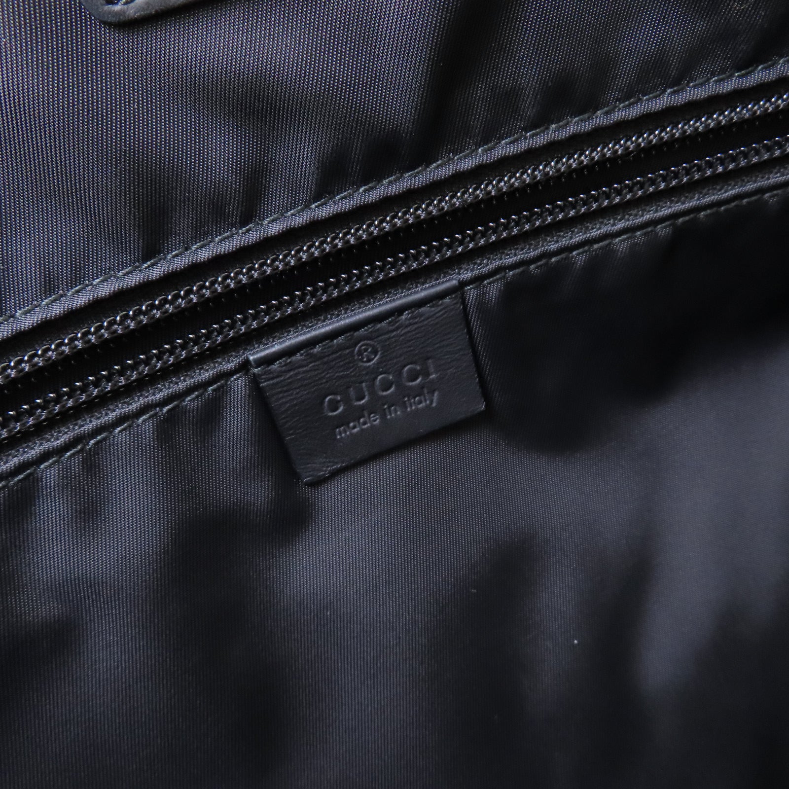 GUCCI 牛皮皮革Guccissima Tote Bag肩背袋黑色