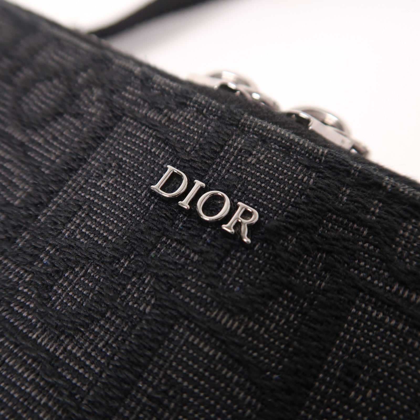 Dior 帆布Shoulder Bag銀扣肩背袋