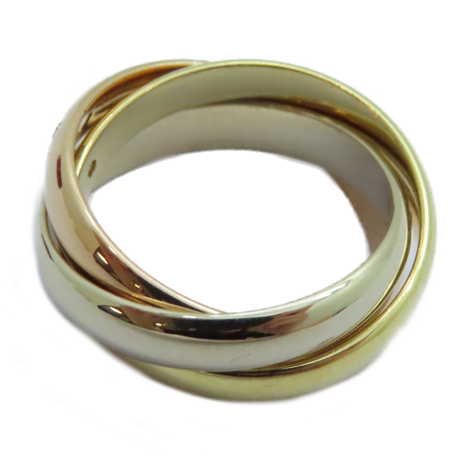 CARTIER 【激減優惠】18K黃金/白金/玫瑰金Trinity Diamond戒指Cartier#49/US#4.75