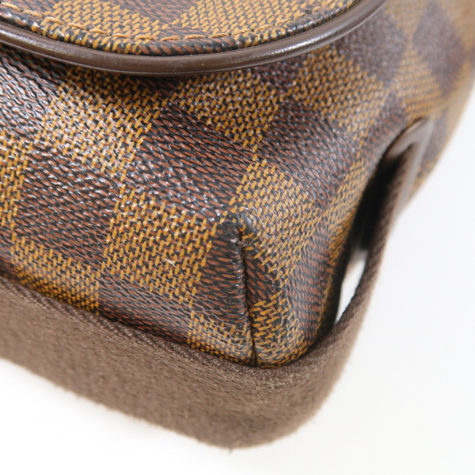 LOUIS VUITTON Damier Brooklyn MM金扣肩背袋啡色