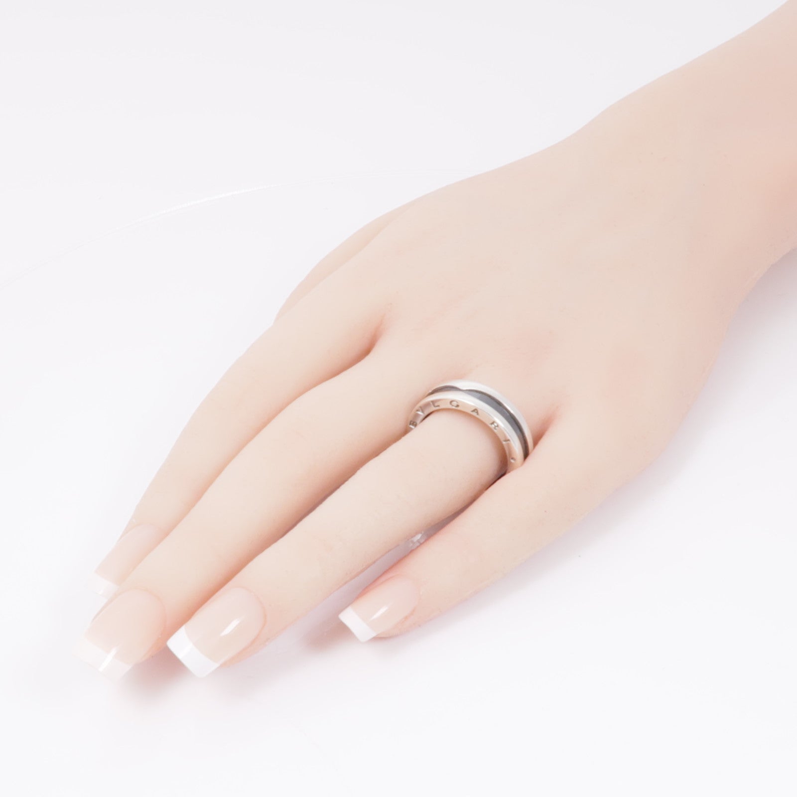 BVLGARI 925純銀/陶瓷Save The Children Ring戒指Bvlgari#61/US#9