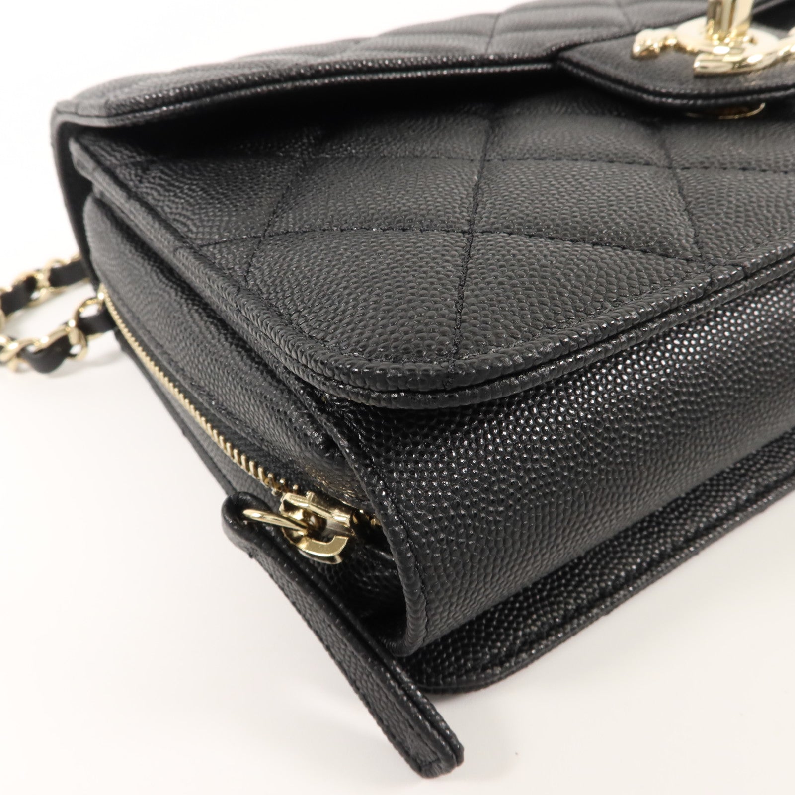 CHANEL 牛皮皮革Chain Shoulder鏈帶肩背袋