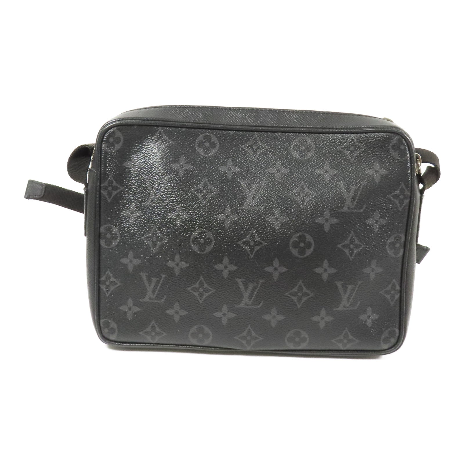 LOUIS VUITTON Monogram Eclipse/Taiga Outdoor Messenger銀扣肩背袋