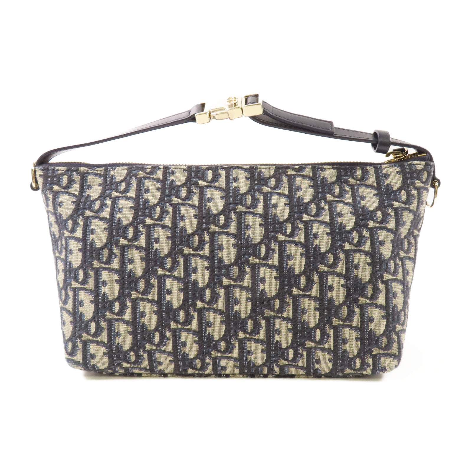 Dior 帆布Nomad Pouch金扣手挽袋