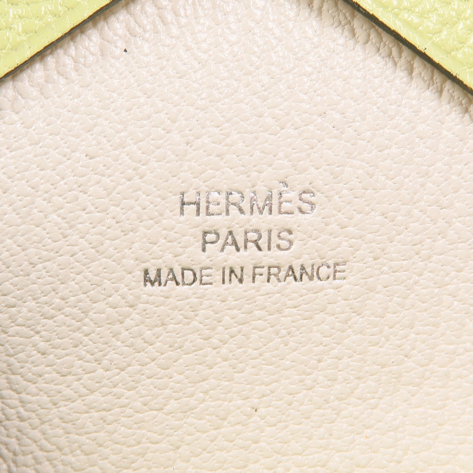 HERMES Chevre皮革Calvi Duo銀扣卡片套