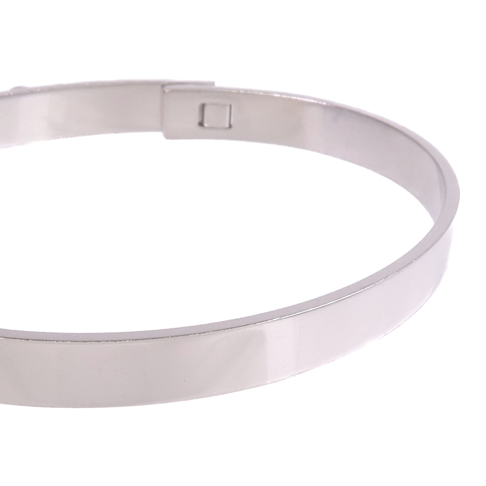 HERMES 18K白金Collier de Chien PM Bracelet鑽石手鐲