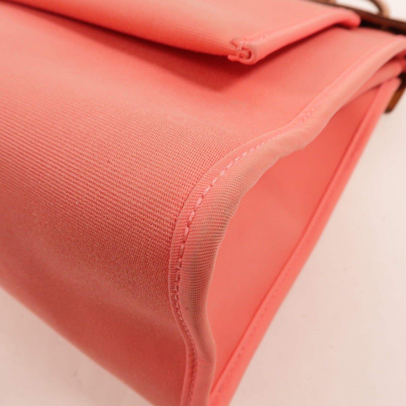 HERMES 帆布Herbag PM手挽肩背兩用袋Rose Azalee