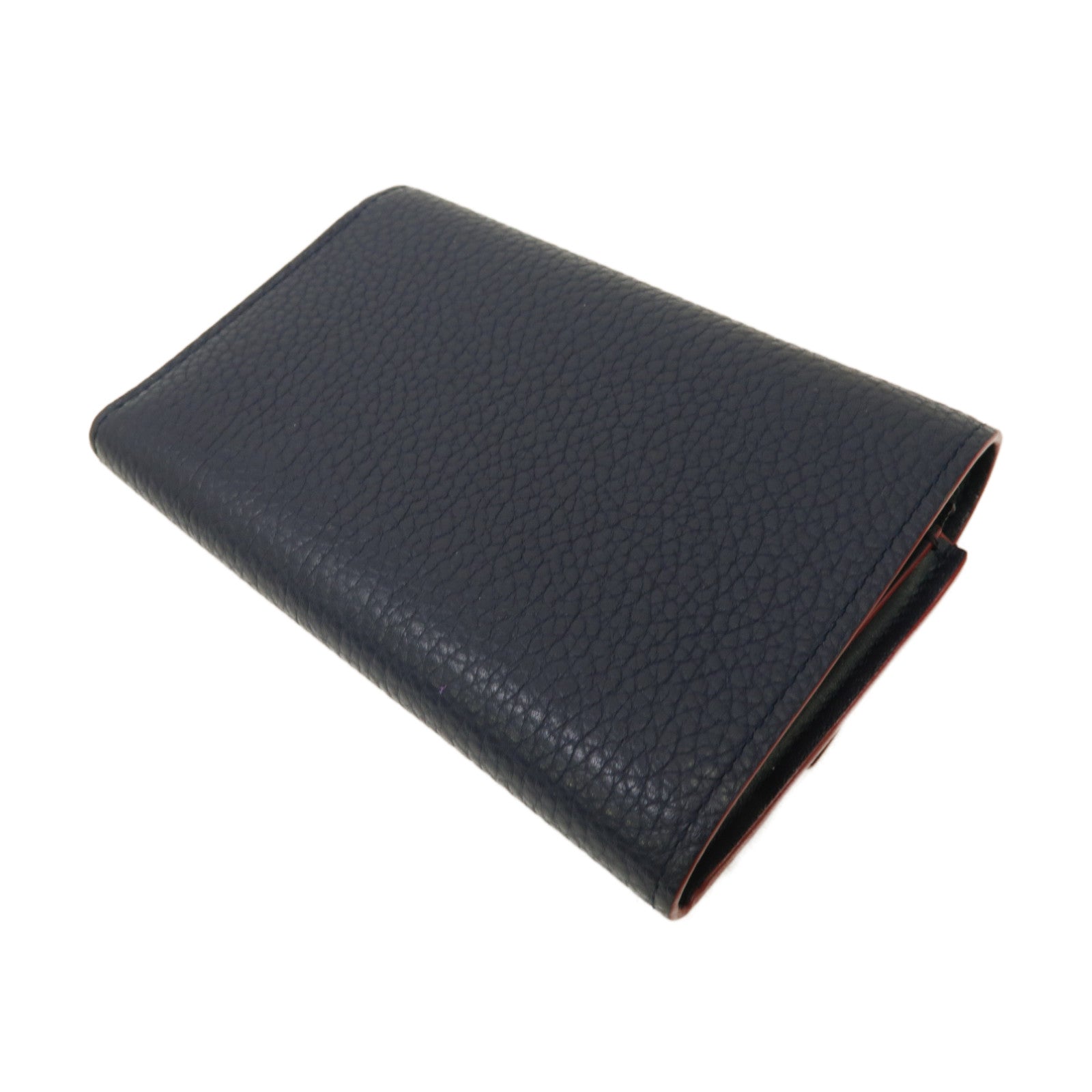 LOUIS VUITTON Taurillon皮革Capucines金扣錢包藍色