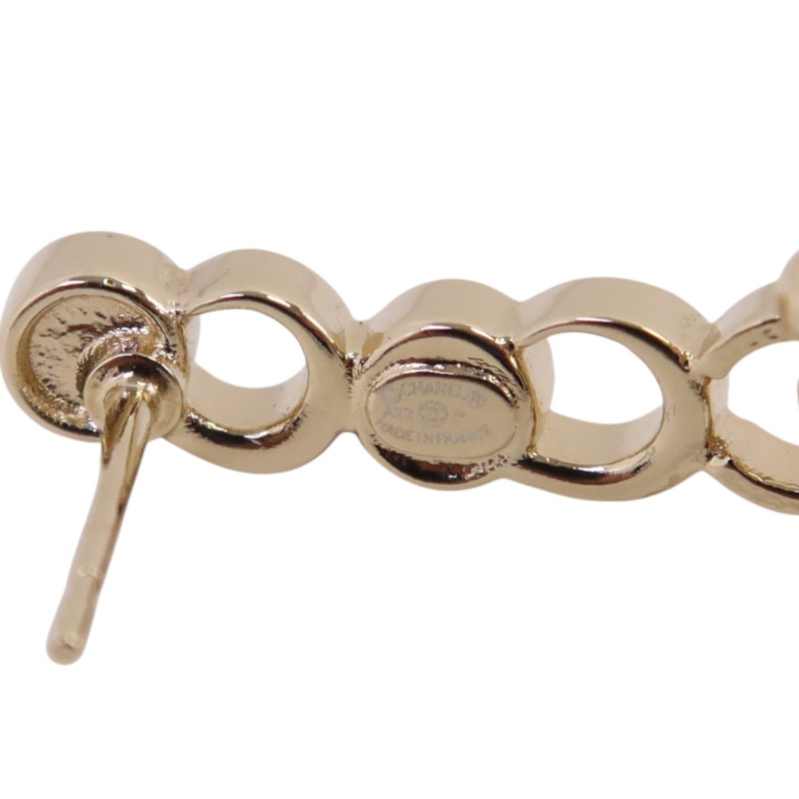 CHANEL 【激減優惠】金屬/水鑽Coco Chanel Earrings金扣耳環