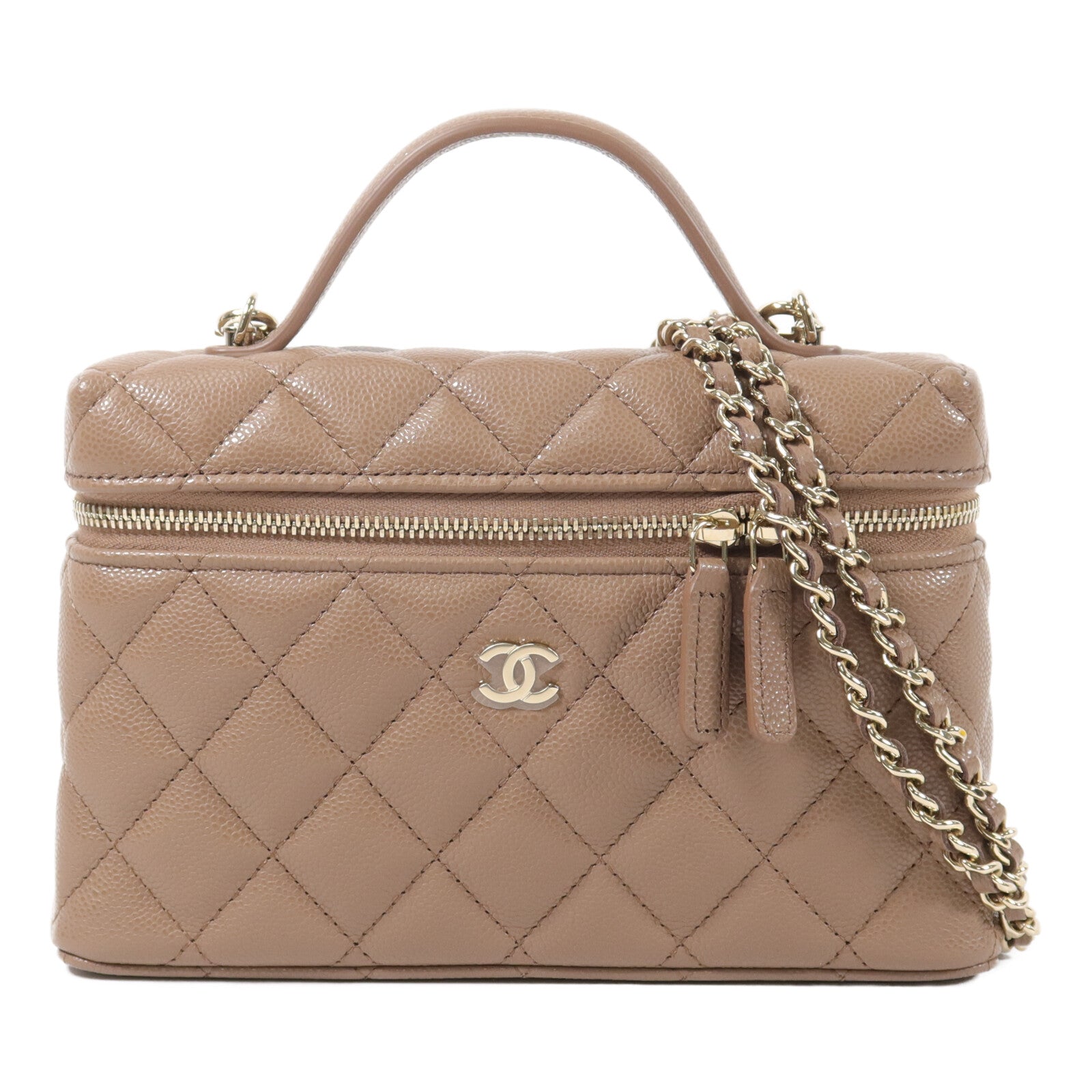 CHANEL 牛皮皮革Vanity Case手挽肩背兩用袋