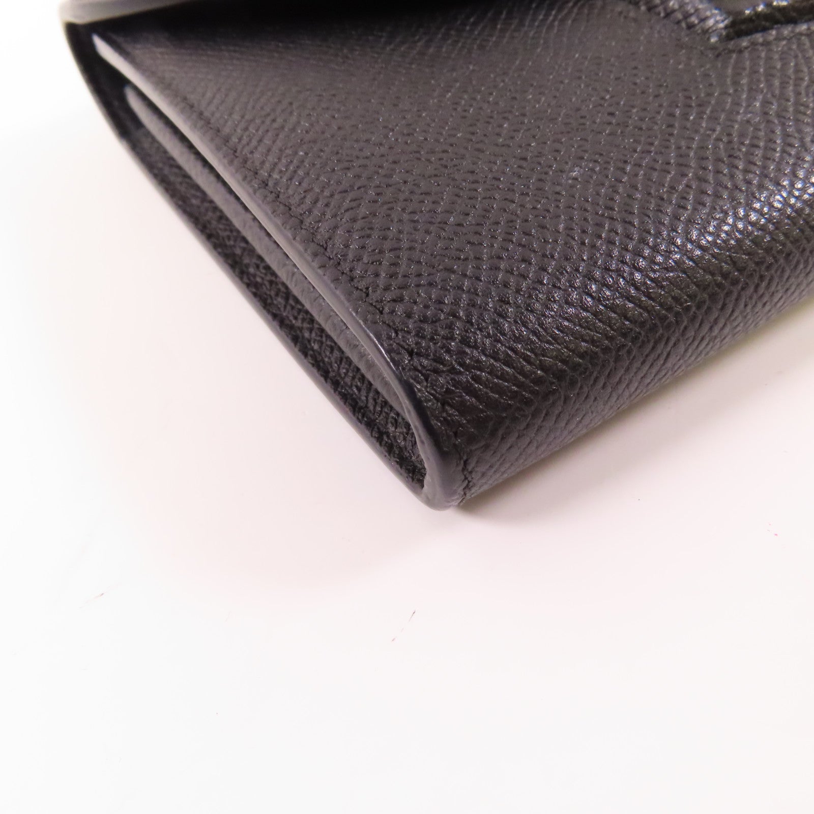 CELINE 牛皮皮革Trotteur Wallet銀扣錢包黑色