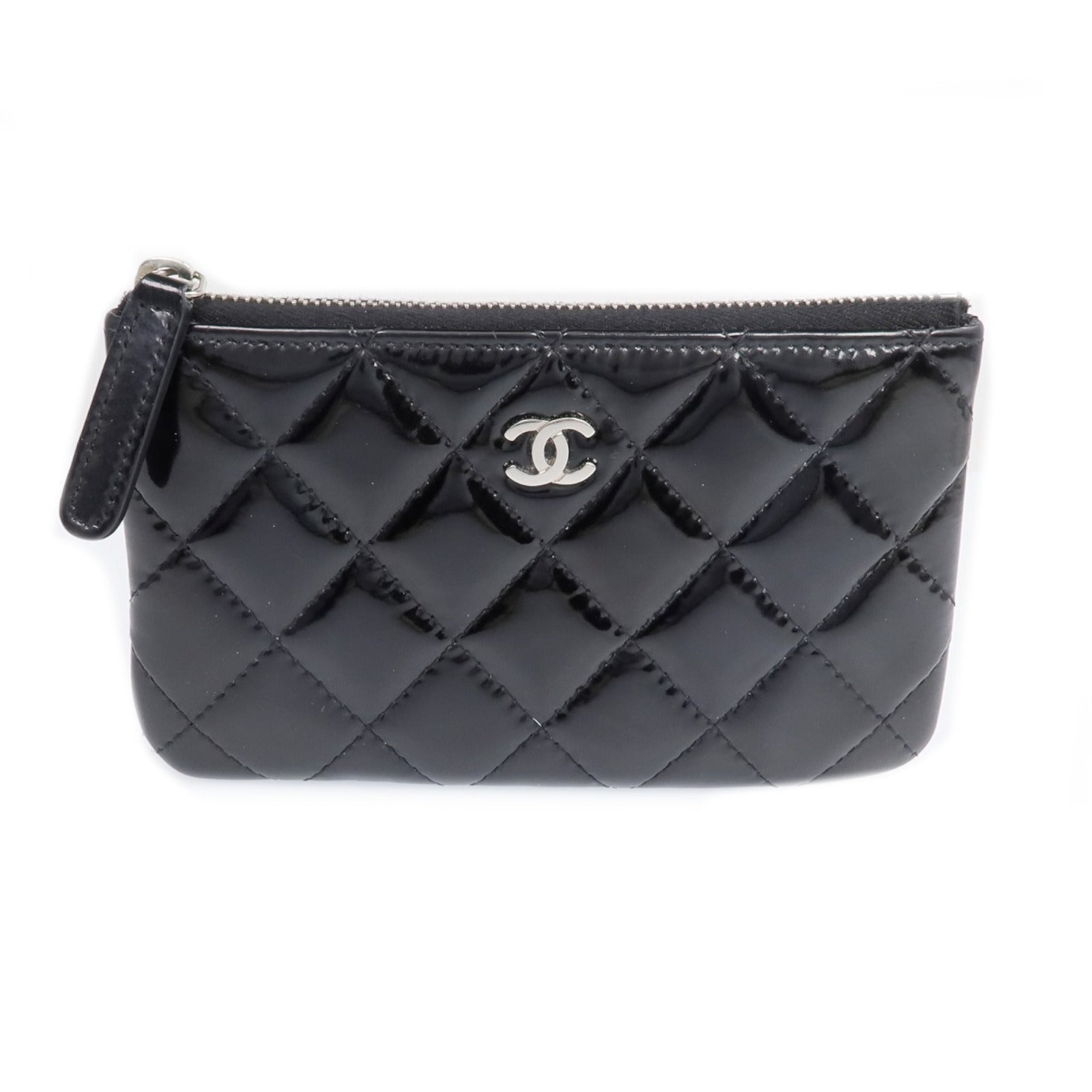CHANEL 漆皮皮革Wallet銀扣長錢包