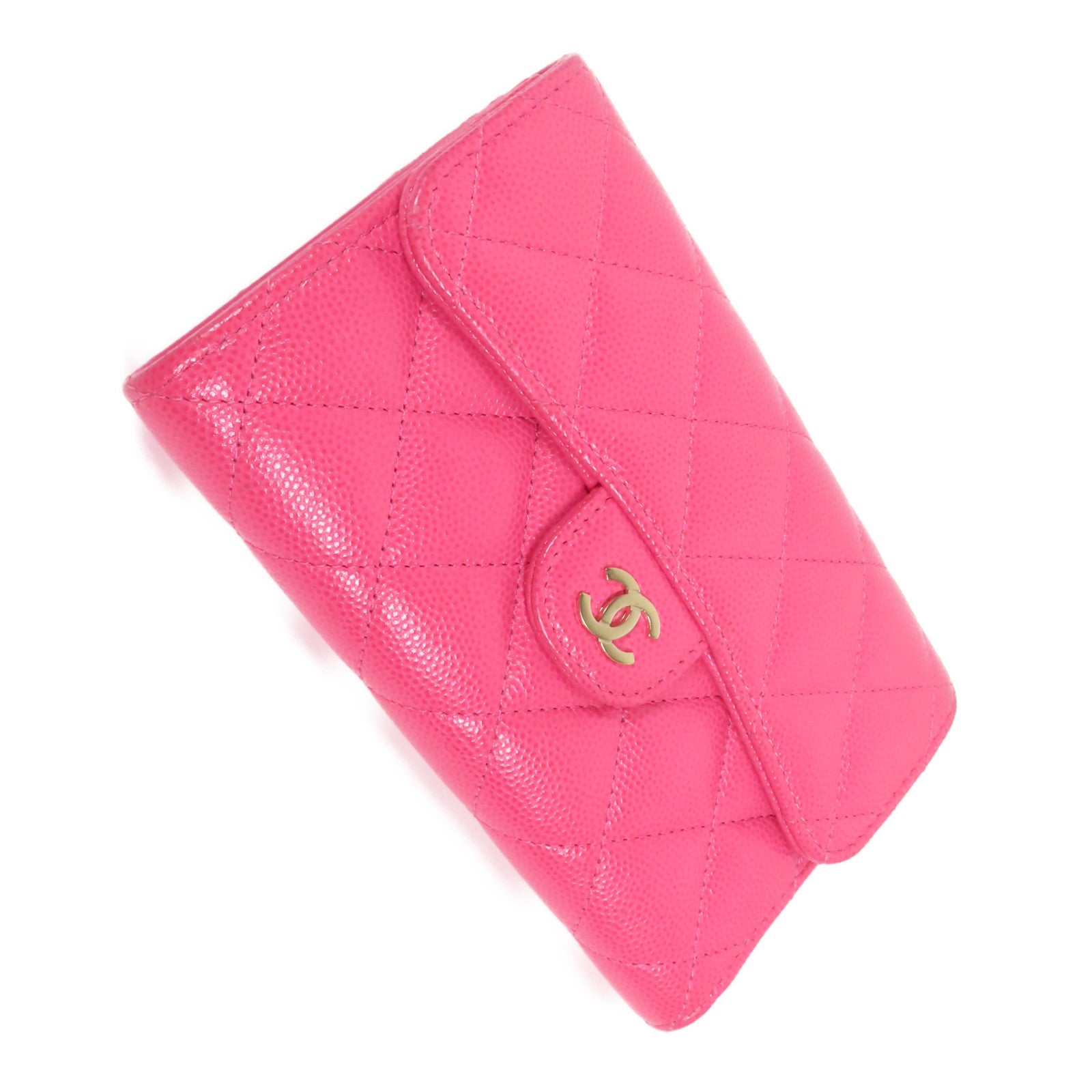 CHANEL 牛皮皮革Wallet金扣錢包