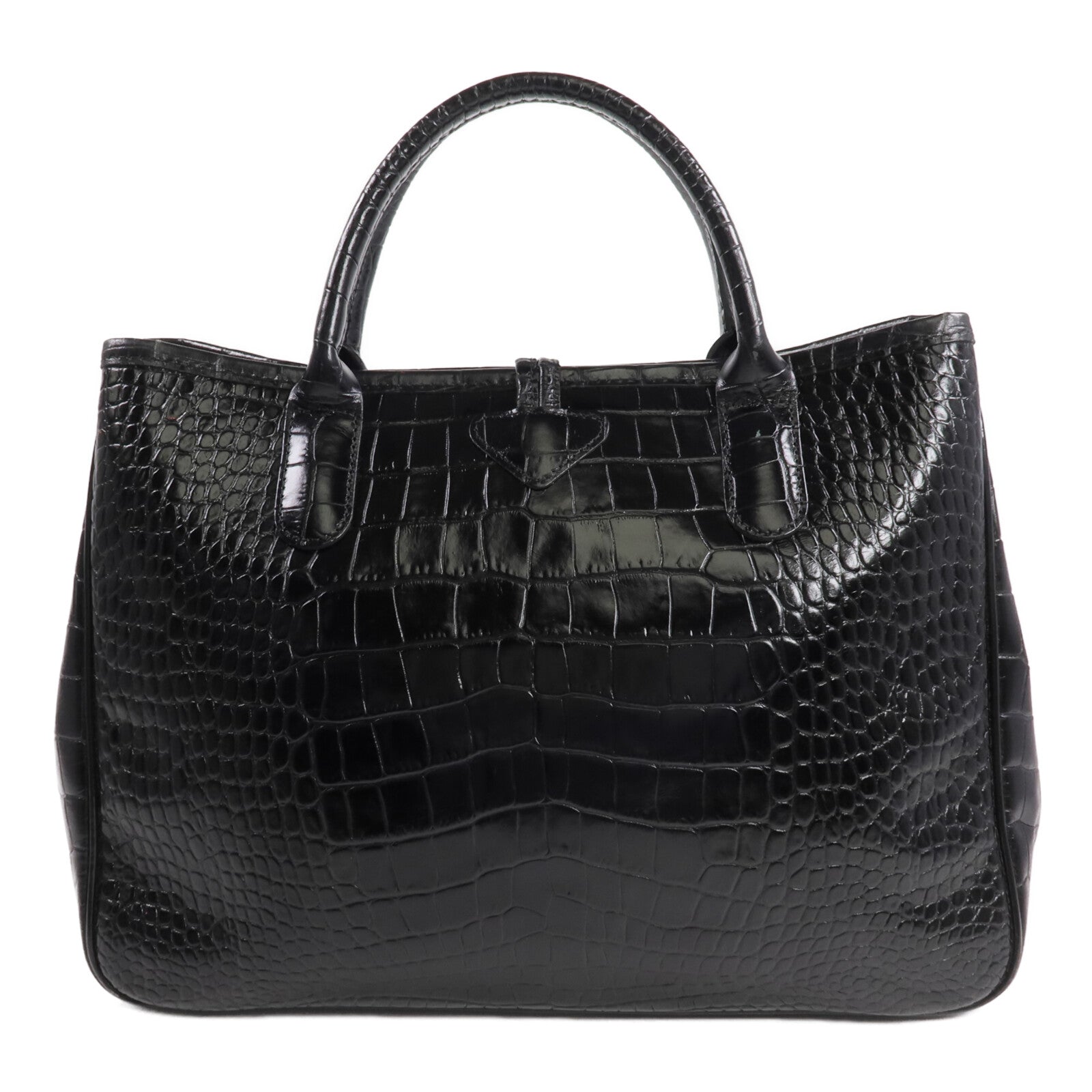 Longchamp 牛皮皮革Handbag金扣手挽袋