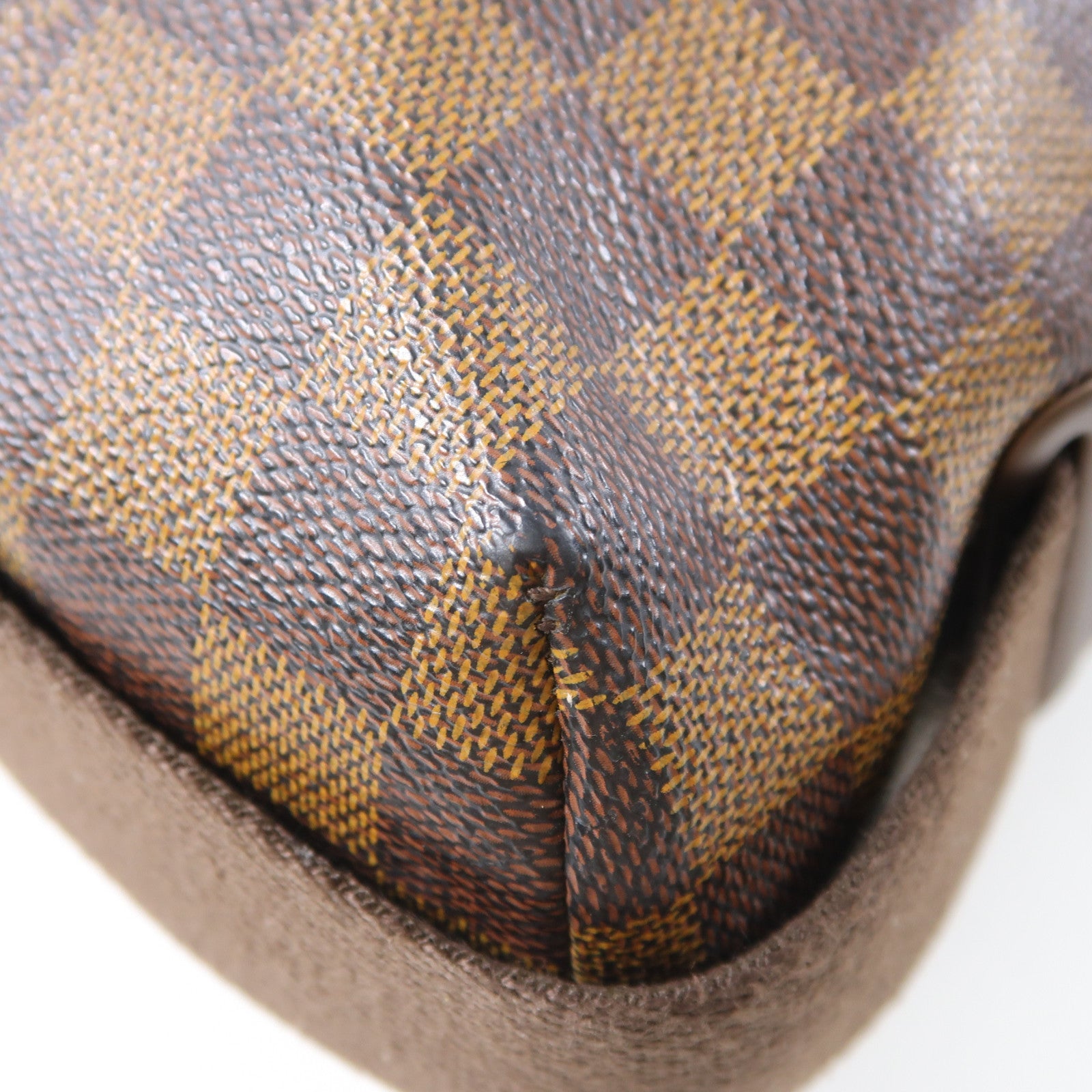 LOUIS VUITTON Damier Brooklyn MM金扣肩背袋啡色