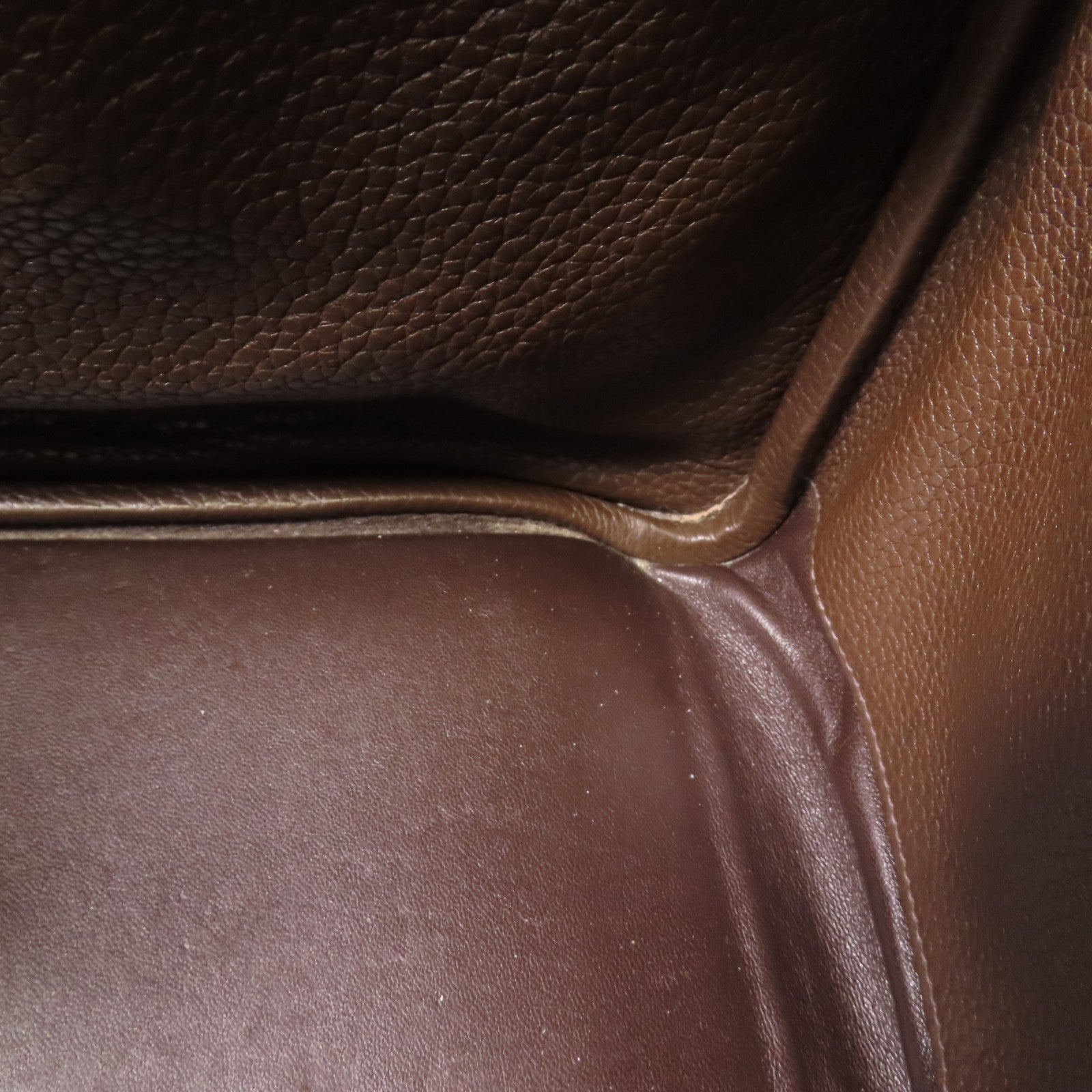 HERMES Clemence皮革Lindy 30銀扣肩背袋Cafe