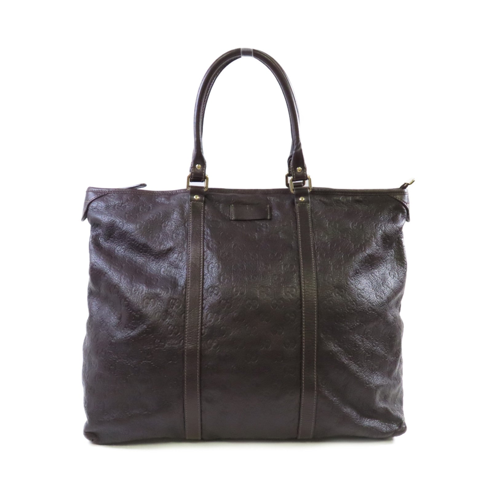 GUCCI 牛皮皮革Guccissima Tote Bag肩背袋啡色