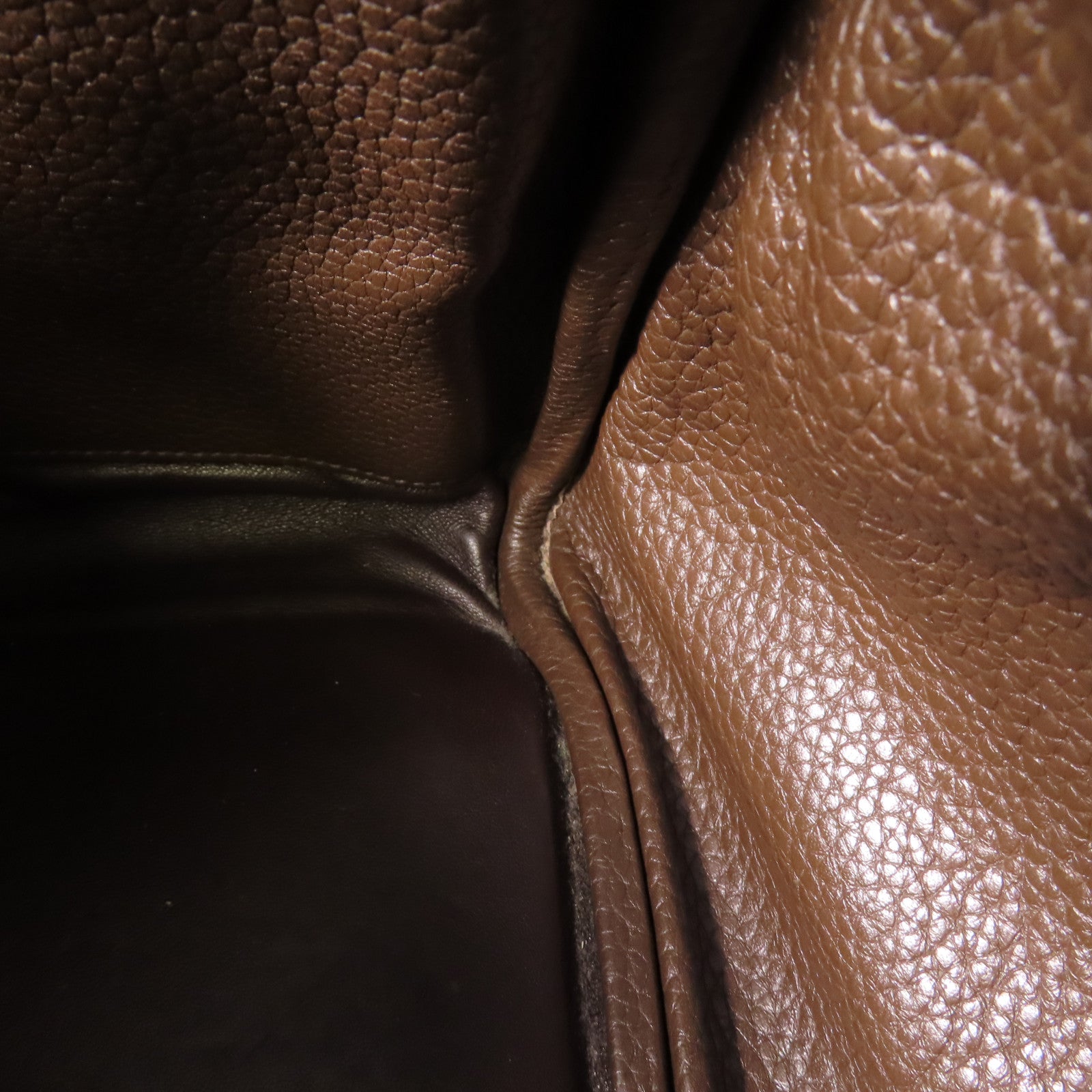 HERMES Clemence皮革Lindy 30銀扣肩背袋Cafe