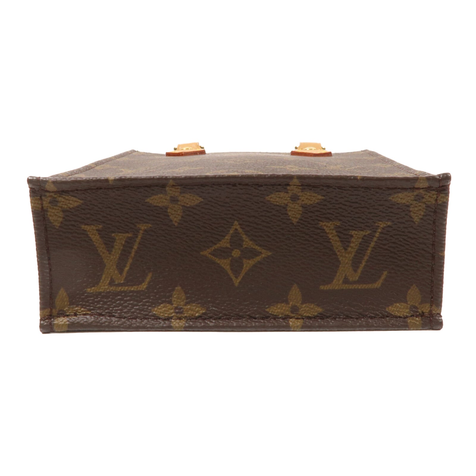 LOUIS VUITTON Monogram Petit Sac Plat金扣手挽肩背兩用袋