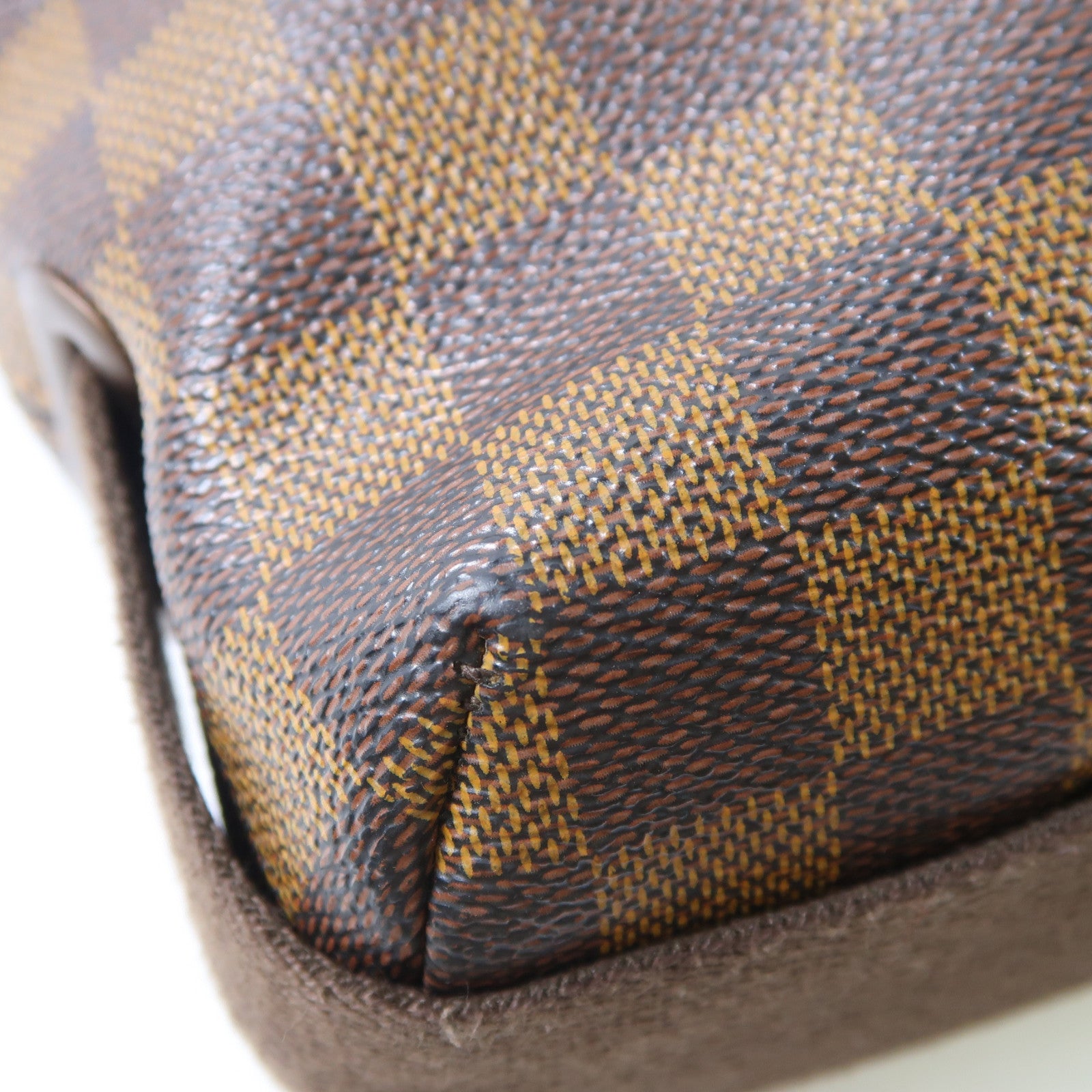LOUIS VUITTON Damier Brooklyn MM金扣肩背袋啡色