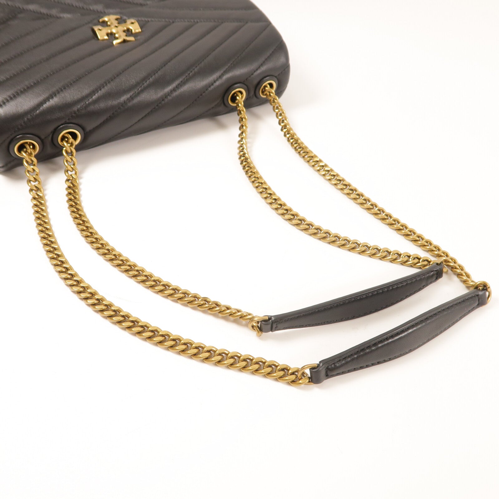 Tory Burch 牛皮皮革KIRA CHEVRON金扣鏈帶肩背袋