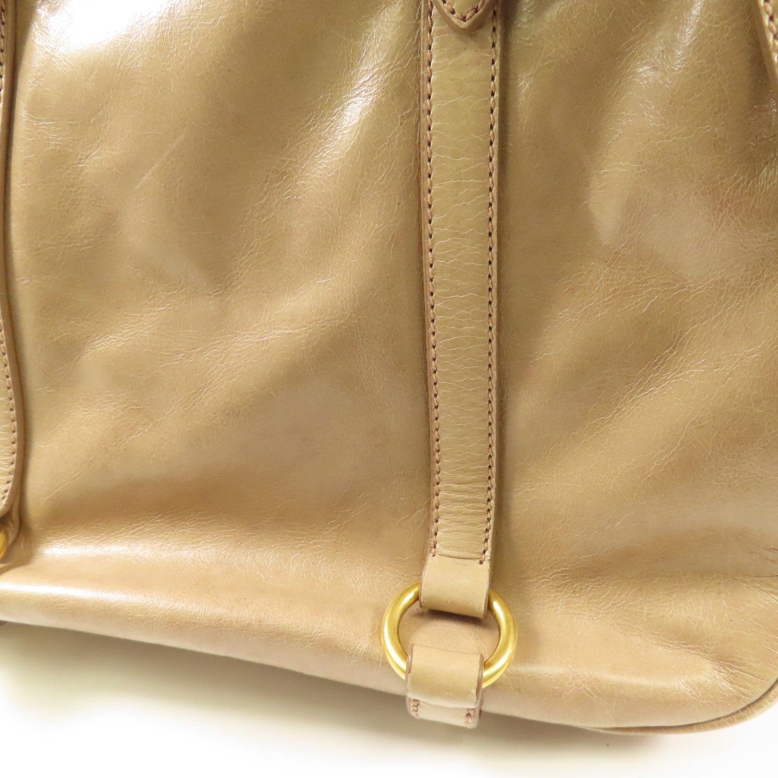 Miu Miu 【激減優惠】牛皮皮革Shoulder Bag金扣手挽肩背兩用袋
