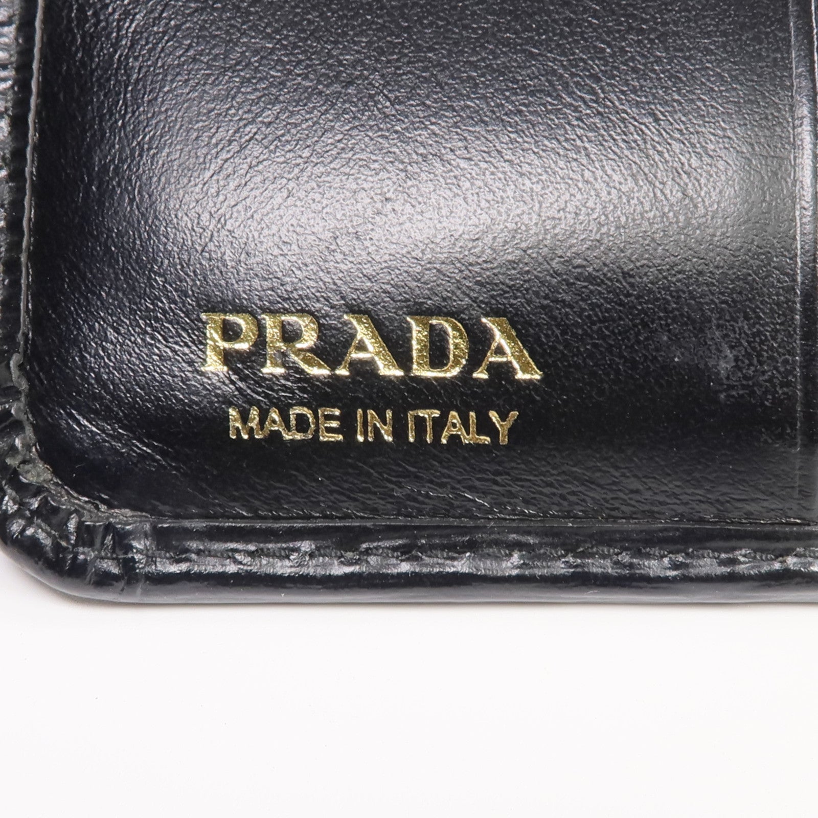 PRADA 牛皮皮革Wallet金扣錢包