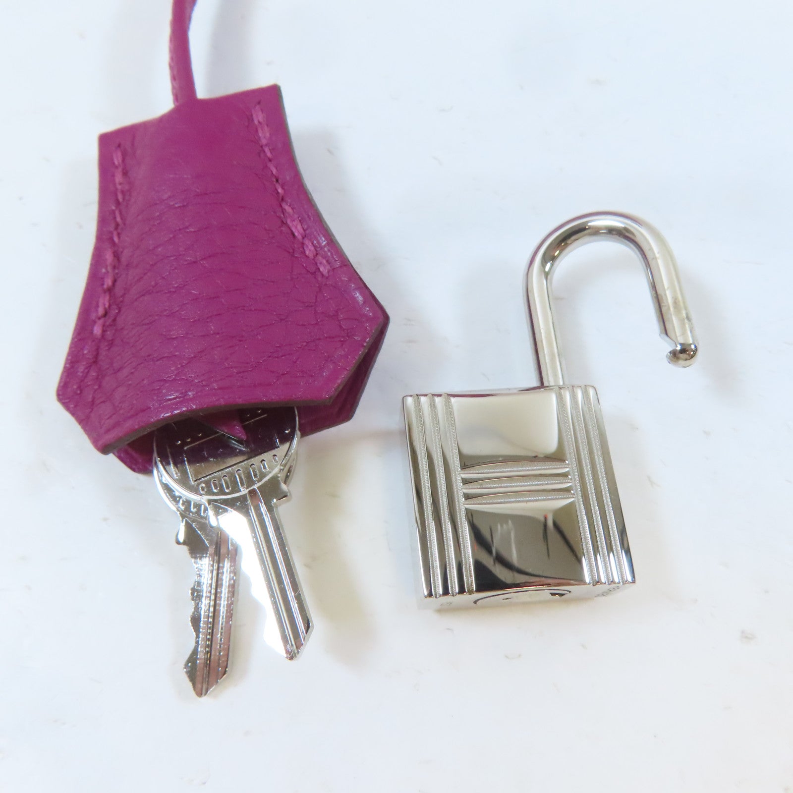 HERMES 【激減優惠】Clemence皮革Birkin 30銀扣手挽袋Rose Purple/桃紫色