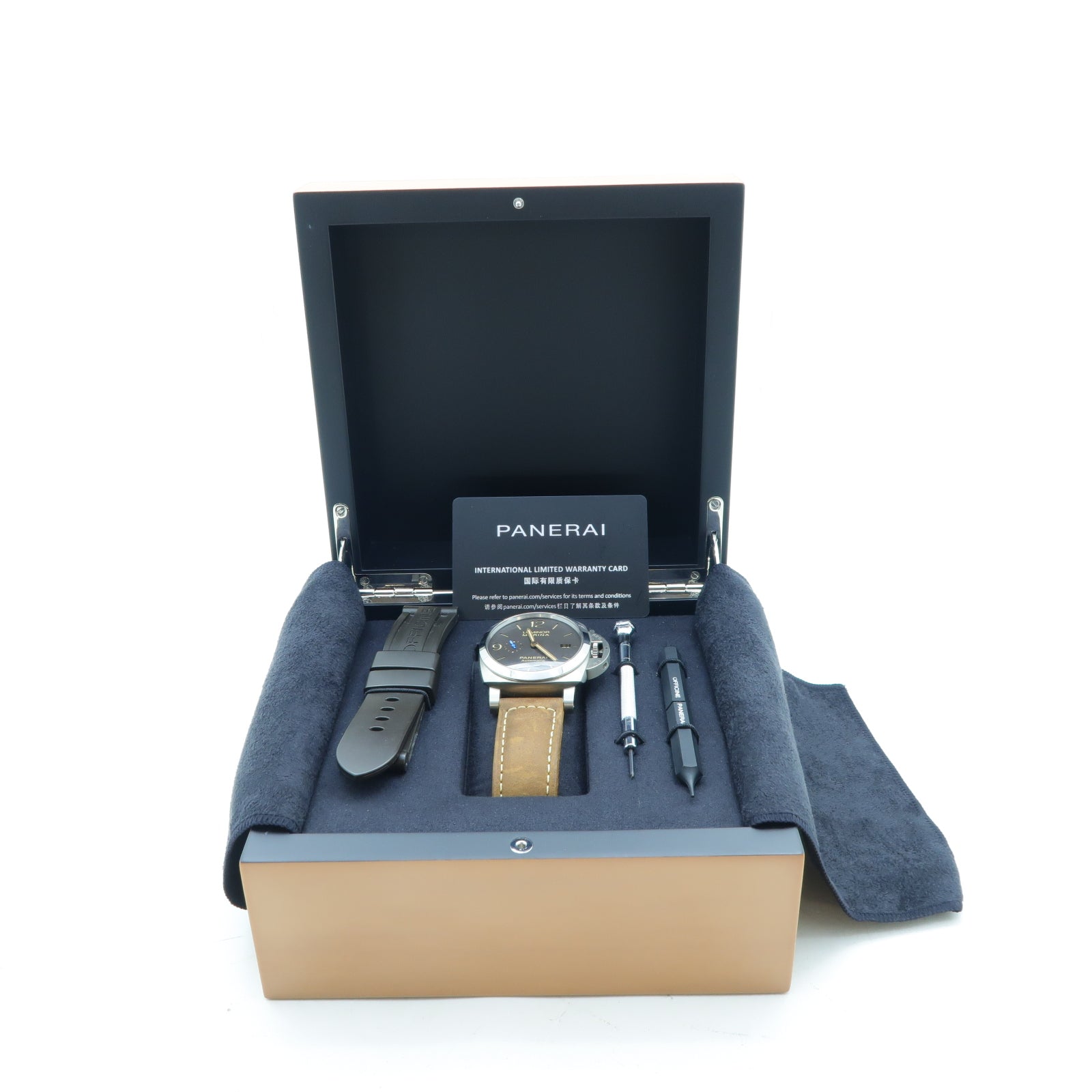 PANERAI Luminor Marina鈦手錶自動機芯黒色