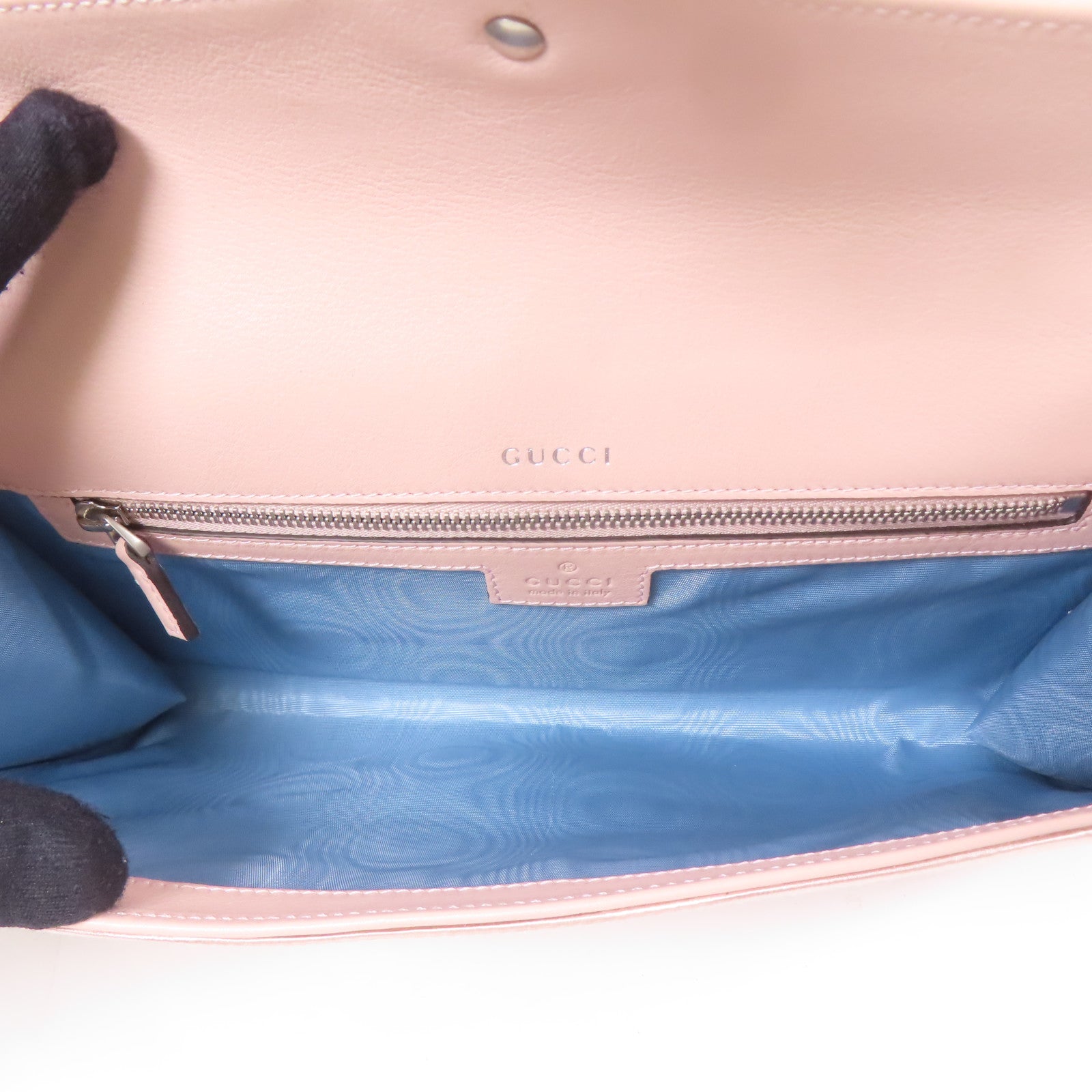 GUCCI GG SHW Shoulder Bag 731751 Satin Pink