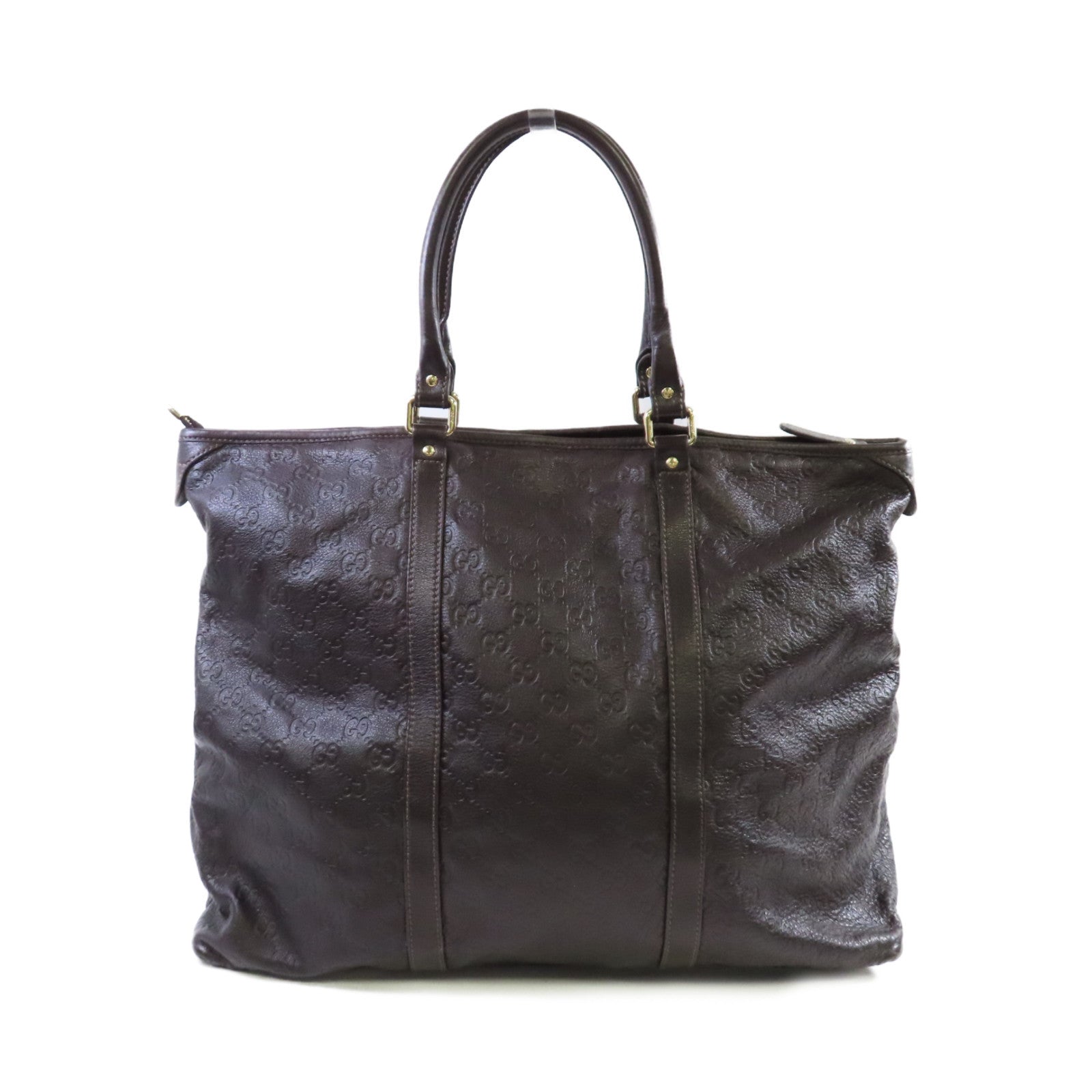 GUCCI 牛皮皮革Guccissima Tote Bag肩背袋啡色