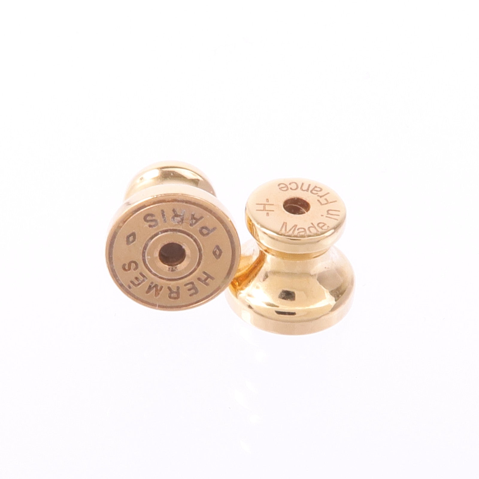 HERMES 【激減優惠】Swift皮革/鍍金As de Coeur Earrings耳環