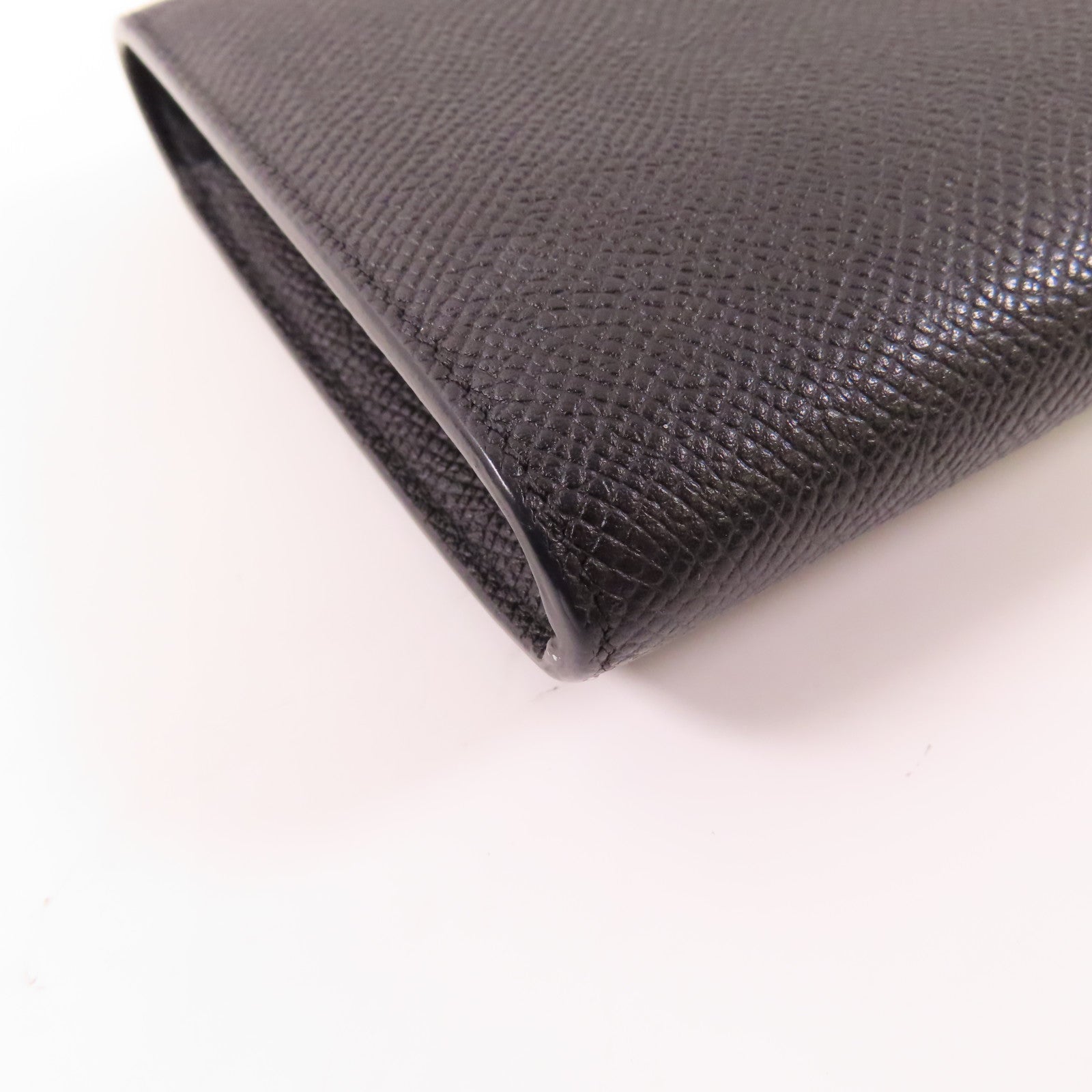 CELINE 牛皮皮革Trotteur Wallet銀扣錢包黑色