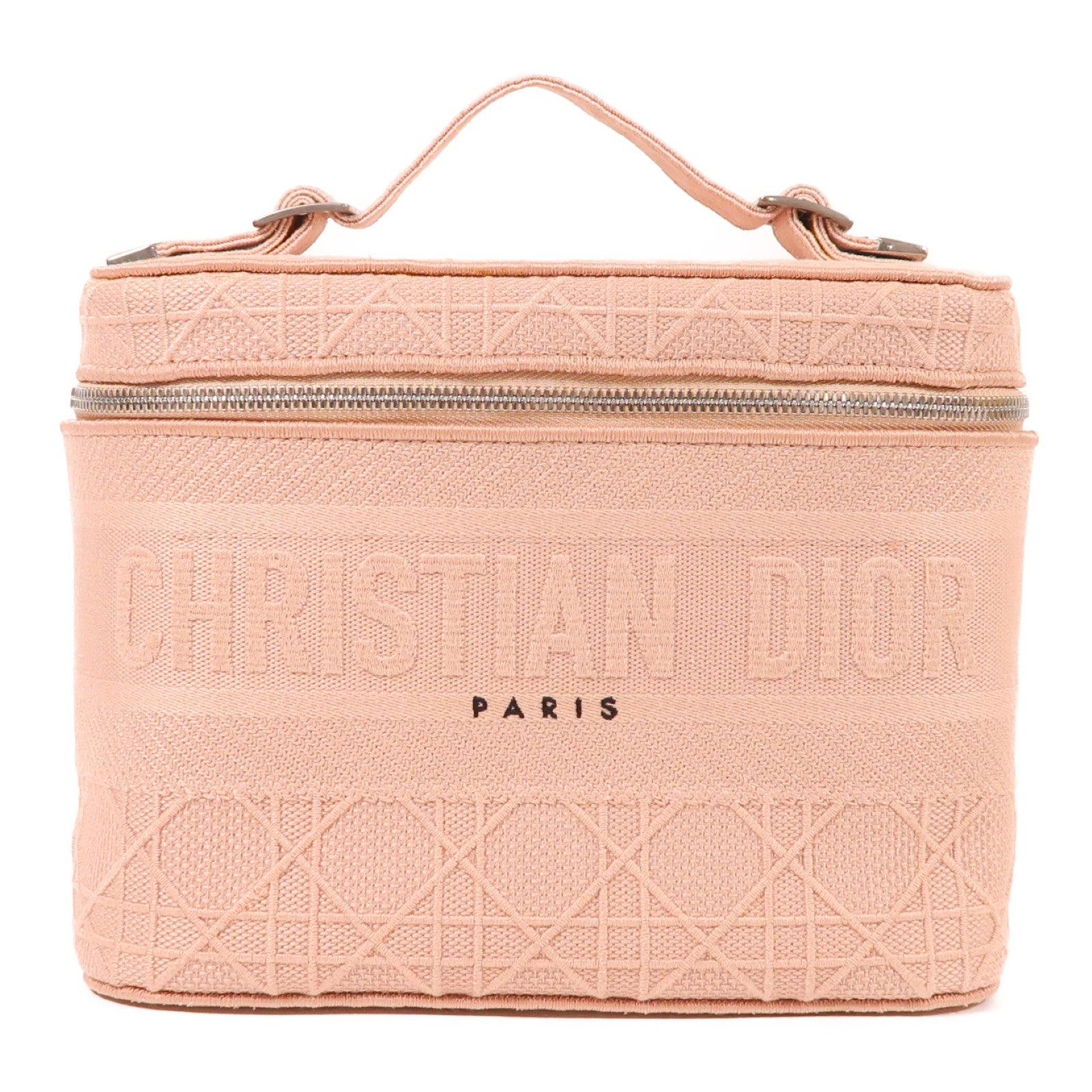 Dior 【激減優惠】帆布Vanity Case銀扣手挽袋