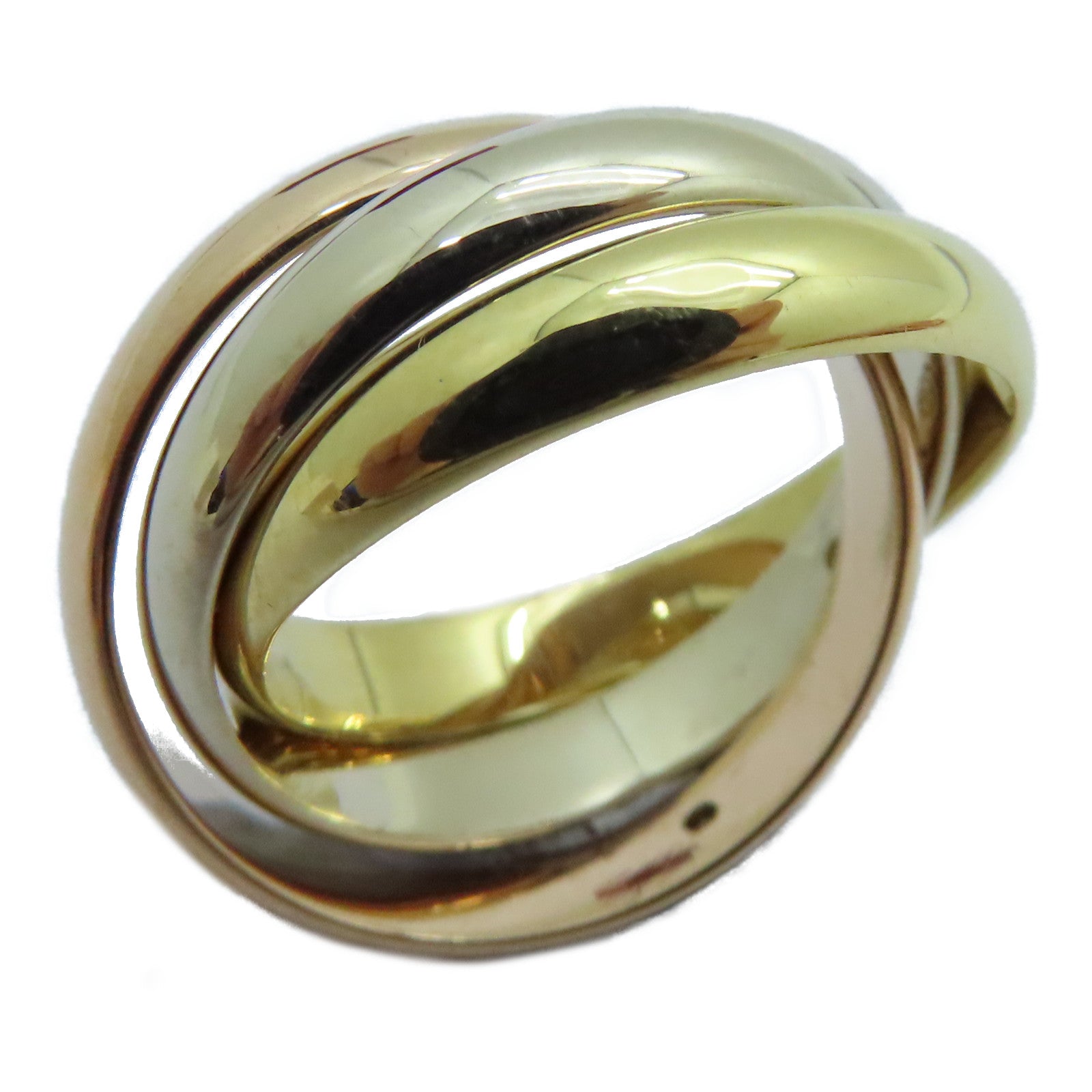 CARTIER 【激減優惠】18K黃金/白金/玫瑰金Trinity Diamond戒指Cartier#49/US#4.75