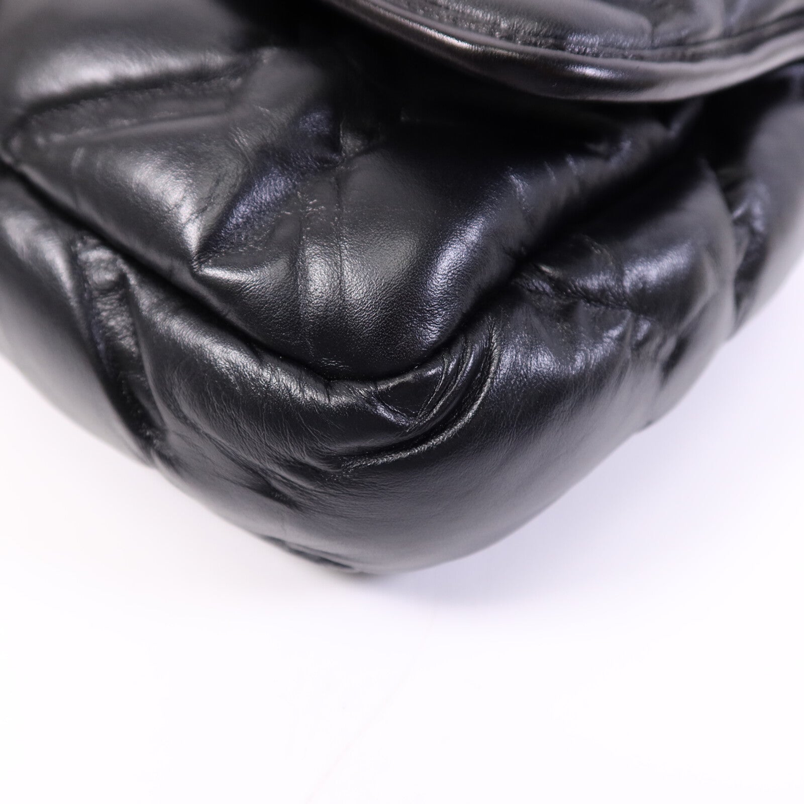 CHANEL 羊皮皮革Chain Shoulder Bag銀扣鏈帶肩背袋