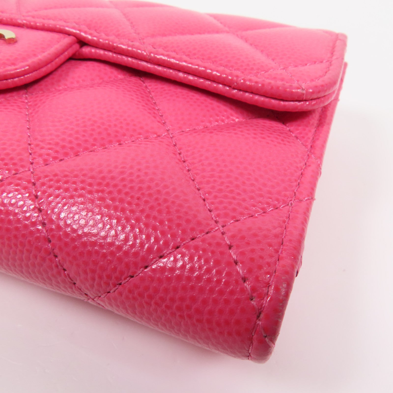 CHANEL 牛皮皮革Wallet金扣錢包