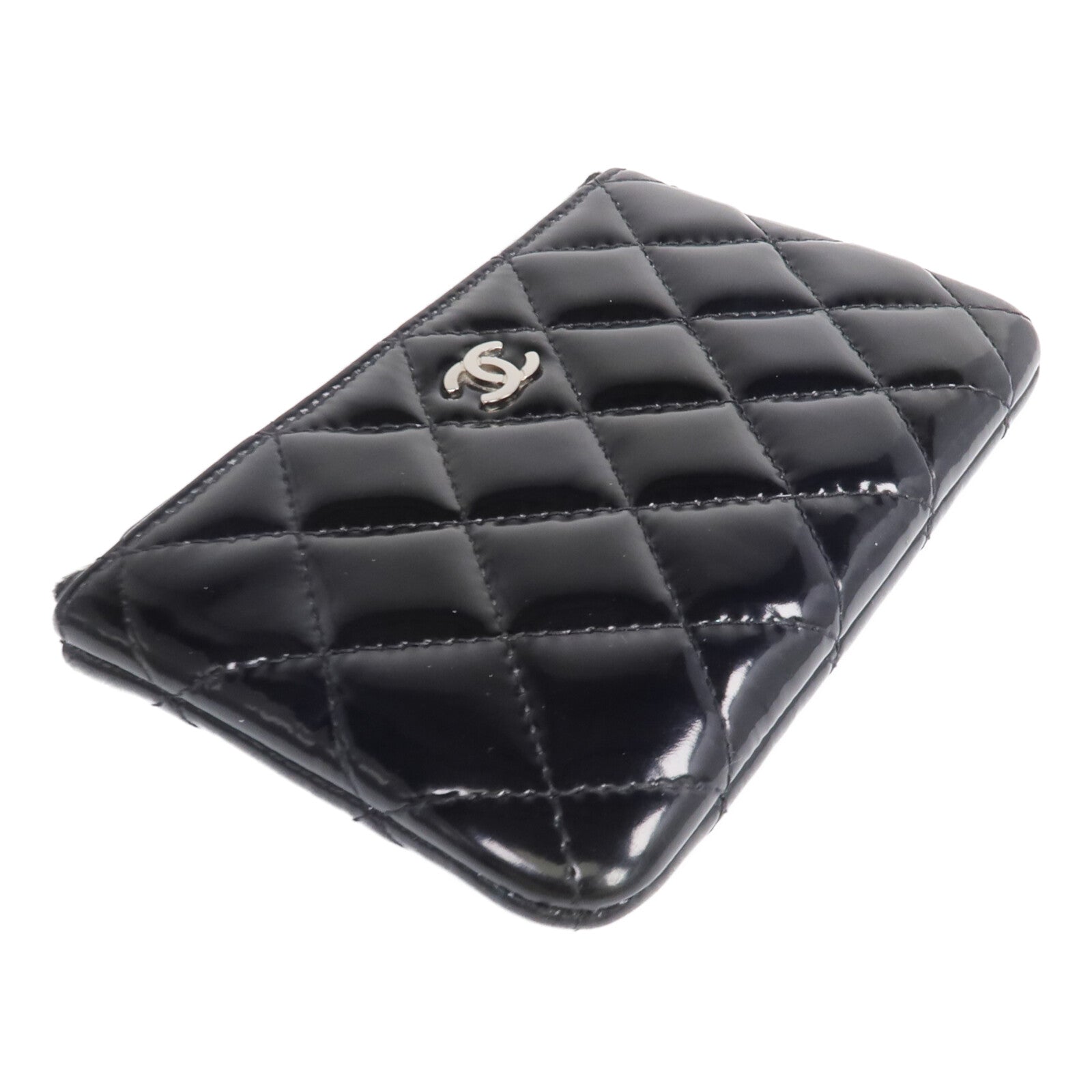 CHANEL 漆皮皮革Wallet銀扣長錢包