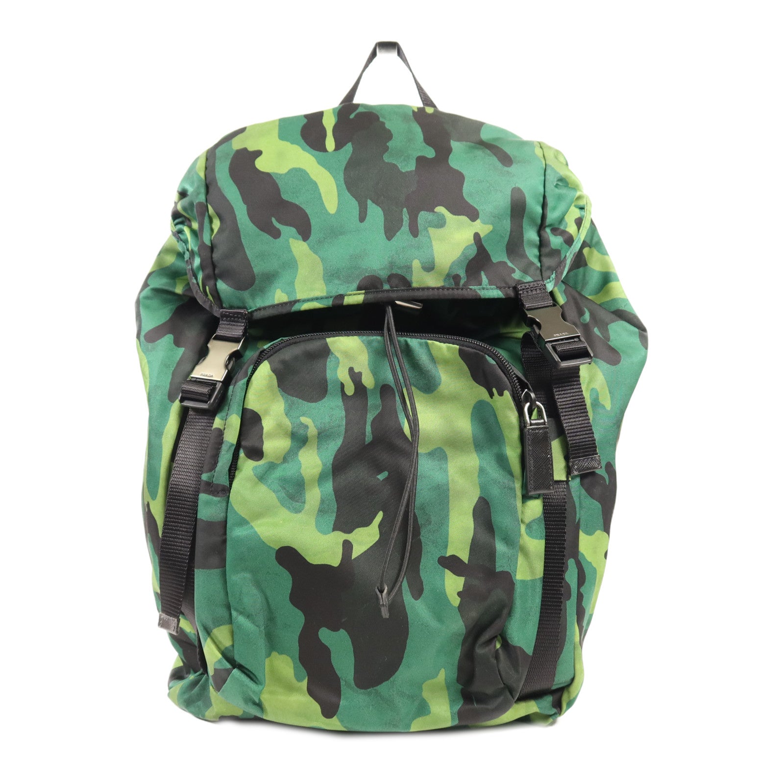 PRADA 尼龍Rucksack銀扣背包