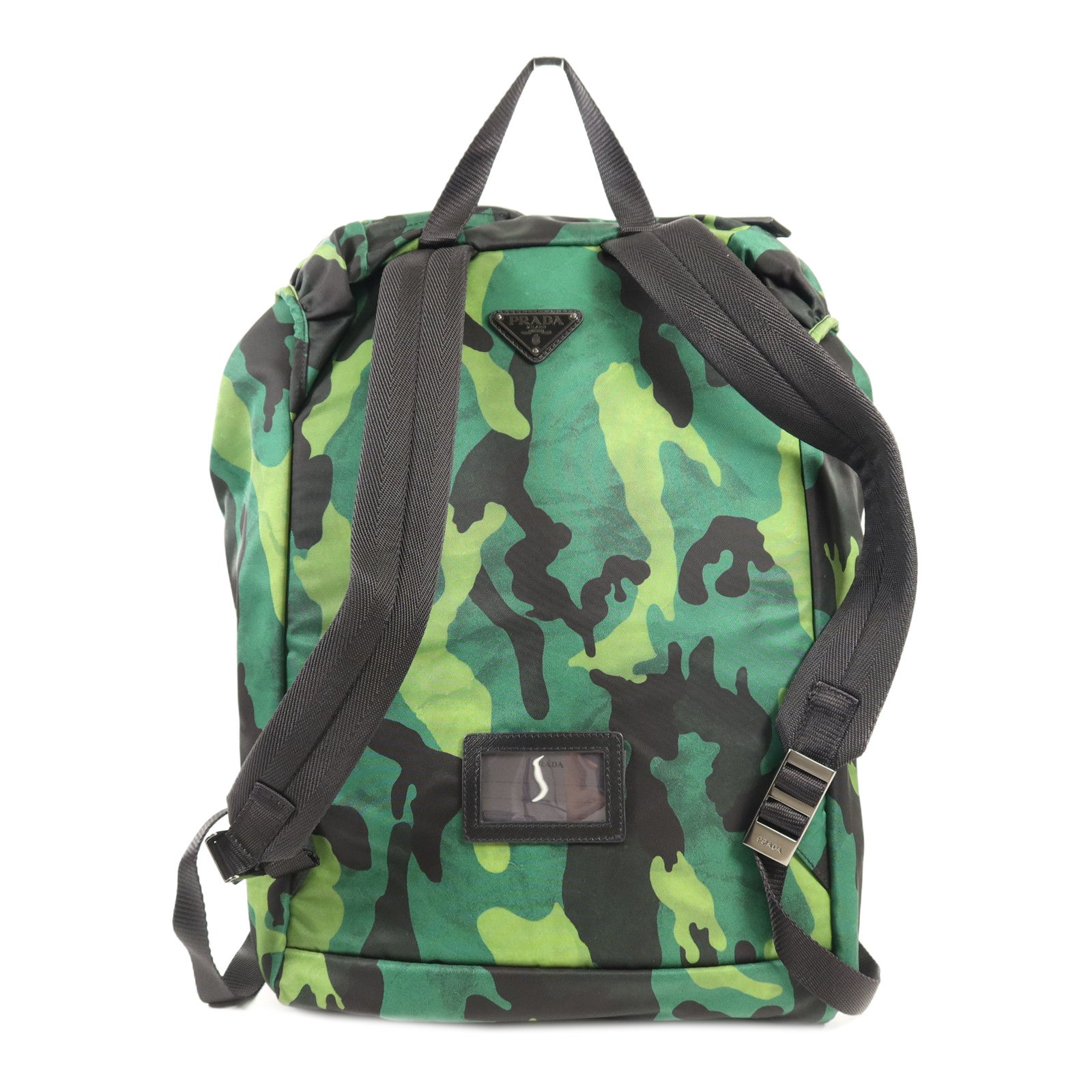 PRADA 尼龍Rucksack銀扣背包