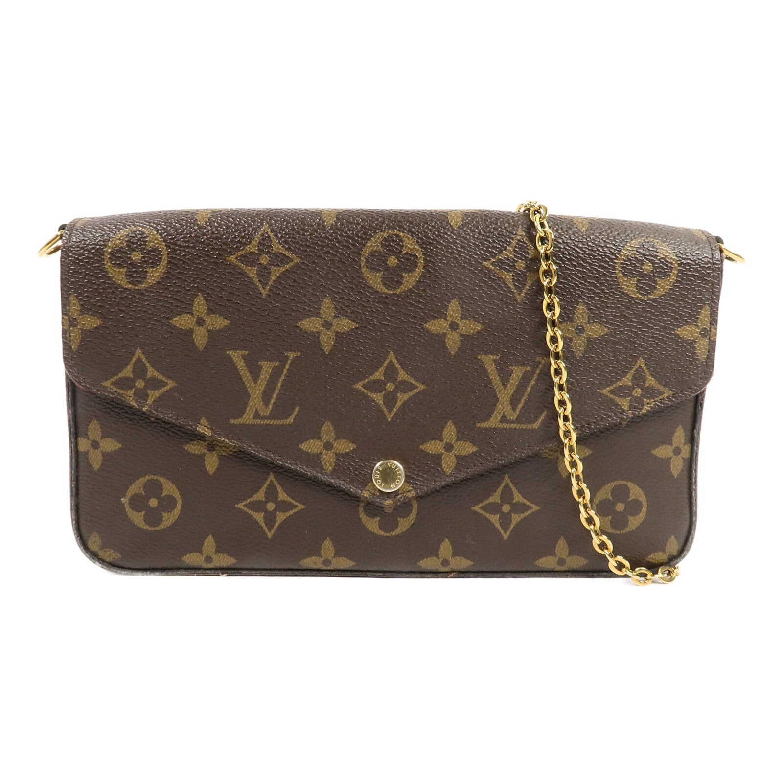 LOUIS VUITTON Monogram Pochette Felicie鏈帶肩背袋