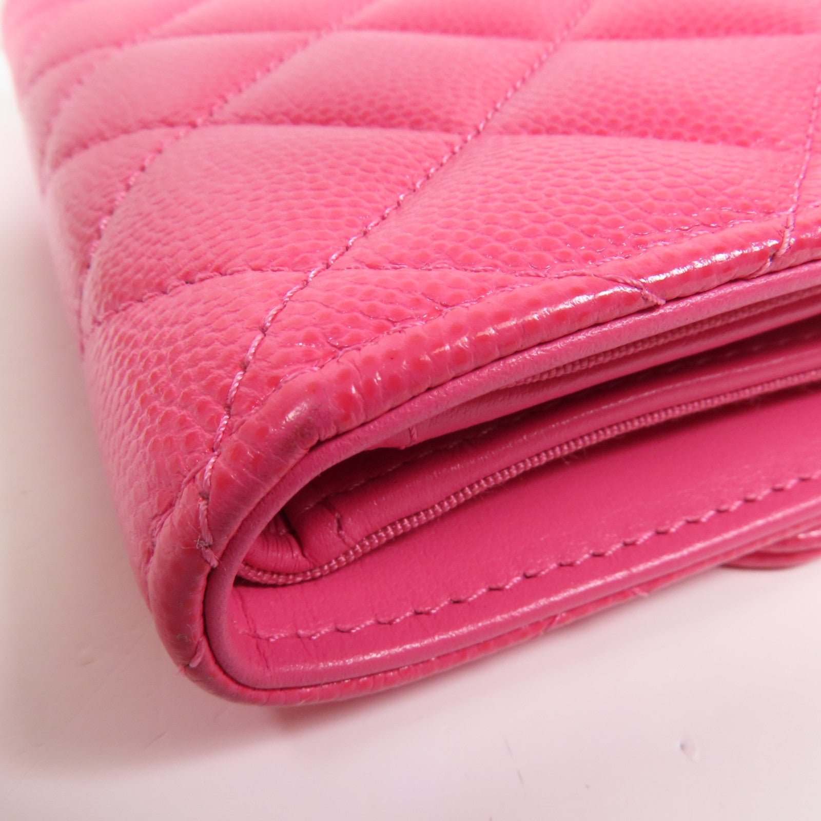 CHANEL 牛皮皮革Wallet金扣錢包