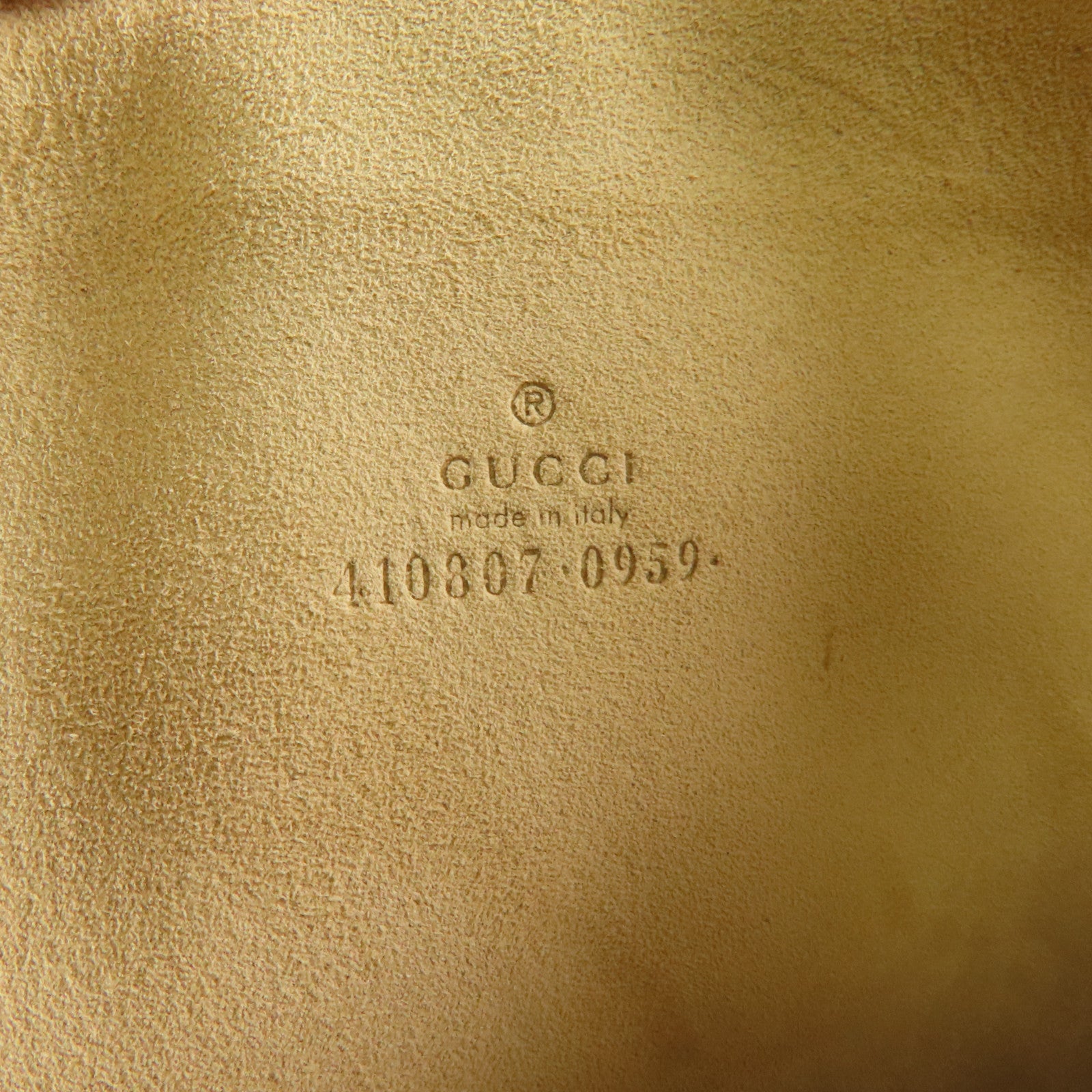 GUCCI 塗層帆布/麂皮皮革Clutch Bag金扣手拿包