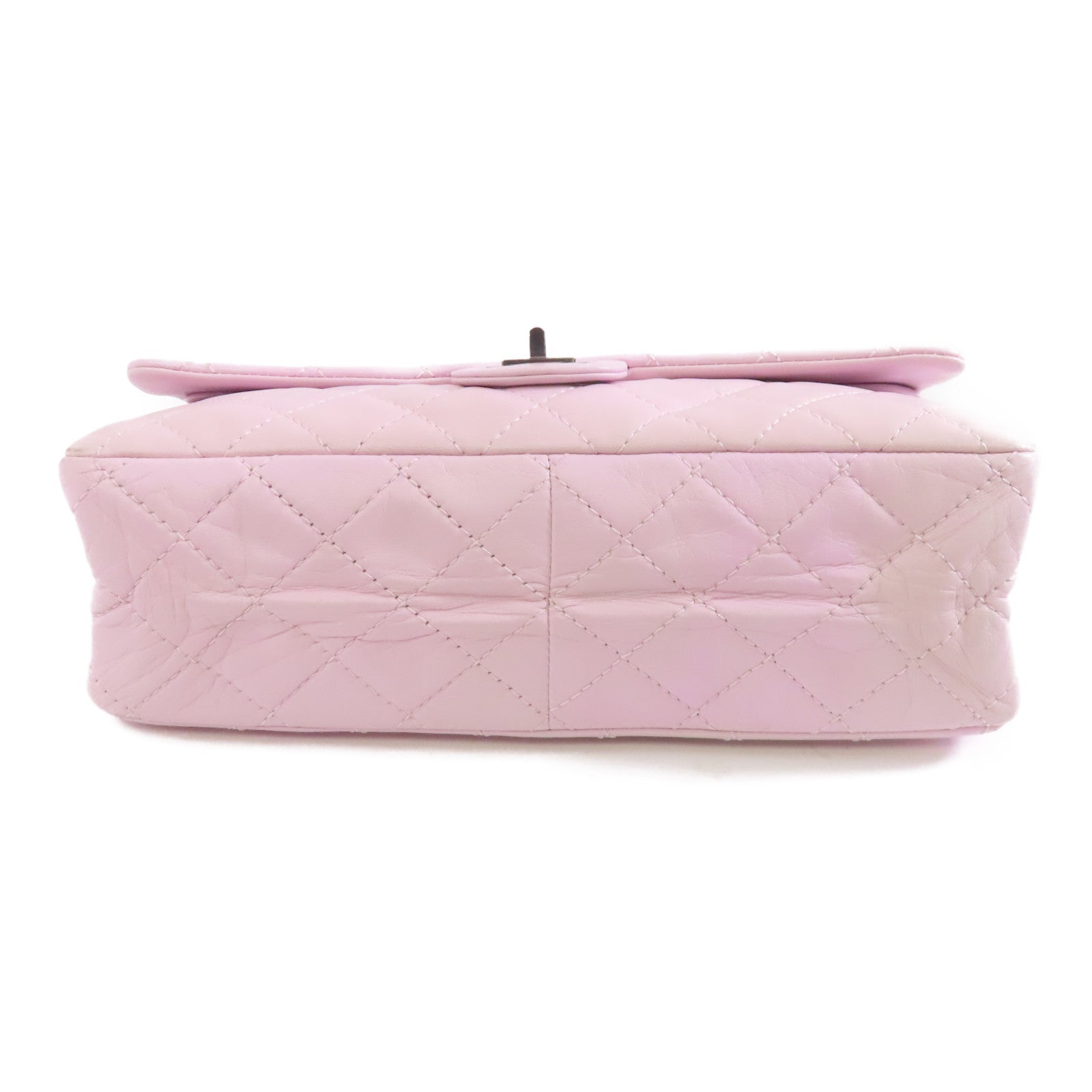 CHANEL 【激減優惠】菱格羊皮皮革2.55 Chain Shoulder Bag銀扣鏈帶肩背袋銀色